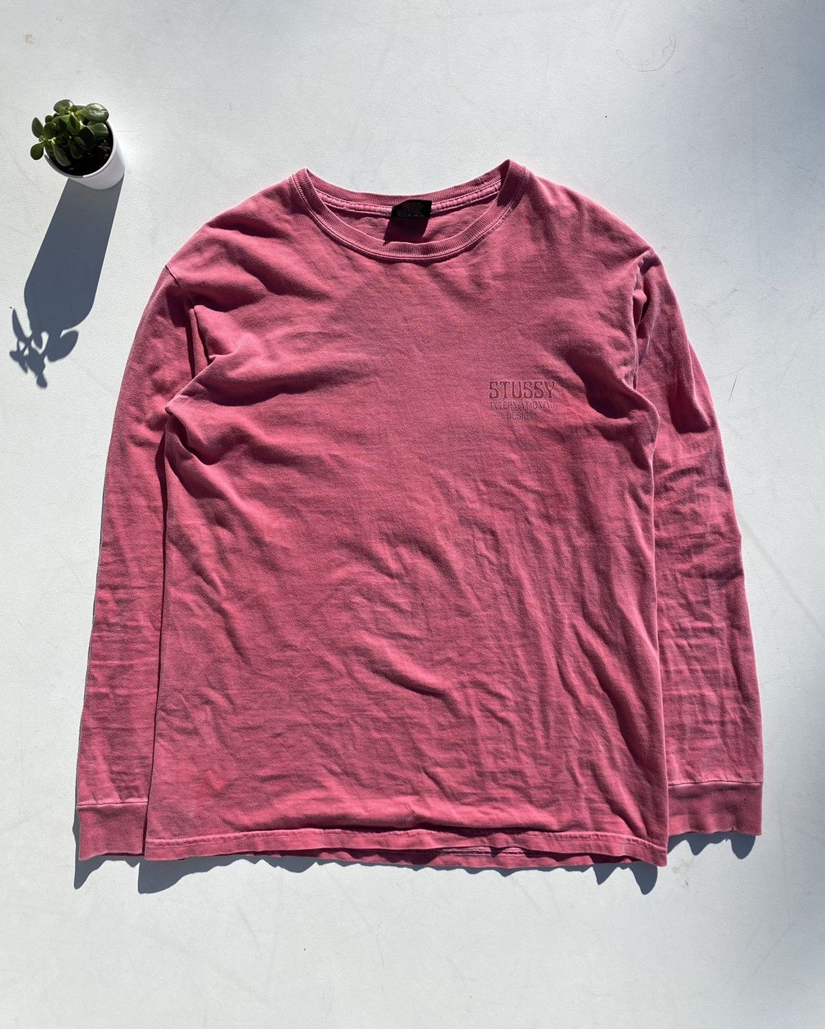Stussy Stussy Skull Head Rose Graphic Longsleeve T-Shirt