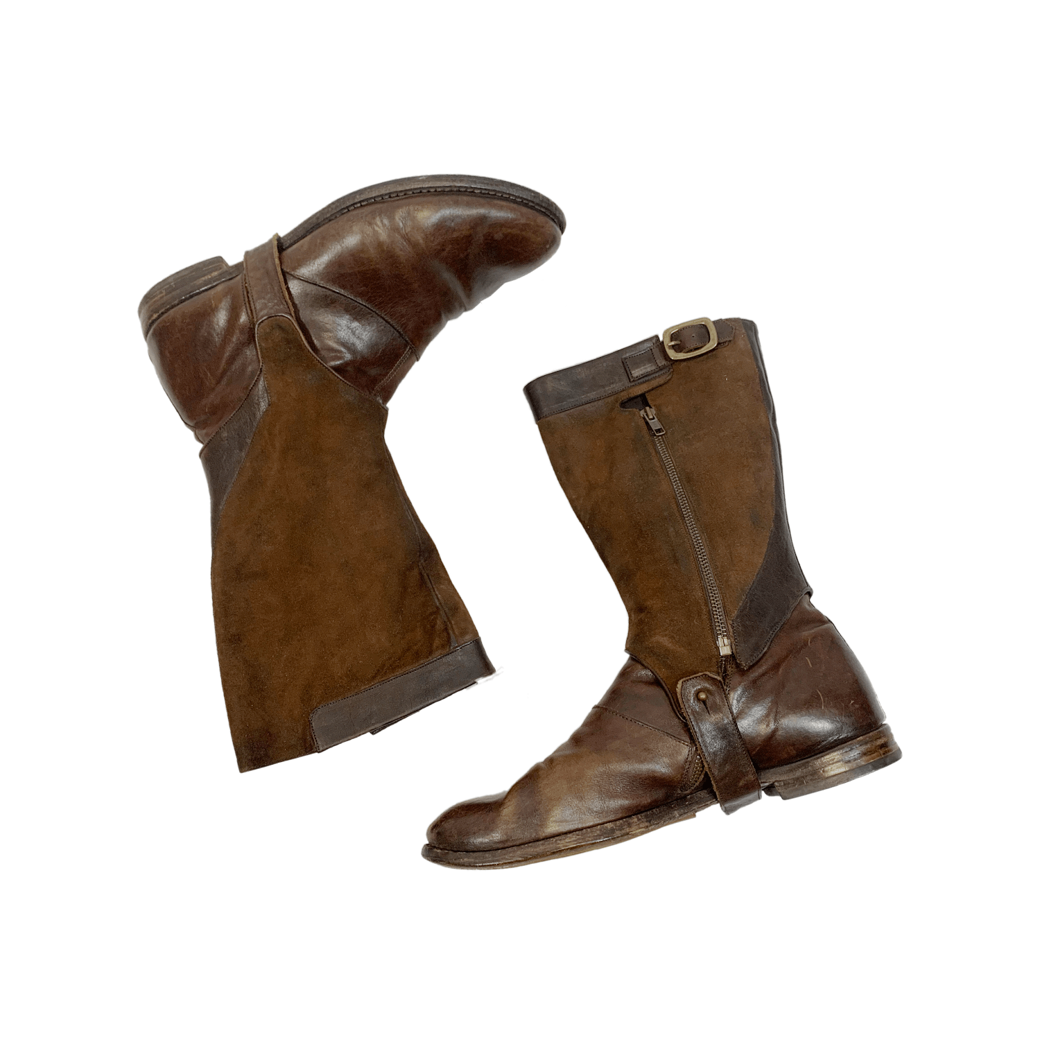 Alexander McQueen × Vintage 2009 Alexander McQueen archive leather boots&spats Size US 10 / EU 43 - 2 Thumbnail