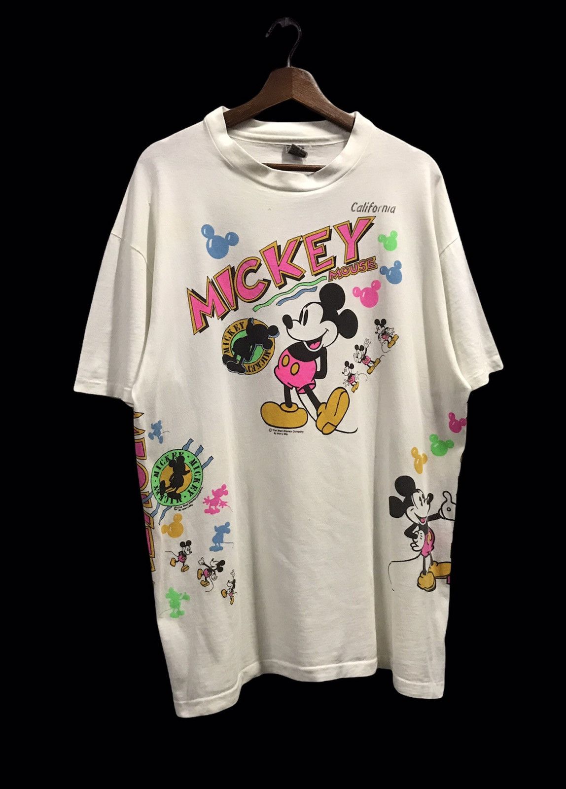 Mickey Mouse × Vintage RARE VINTAGE DISTRESSED MICKEY OVERPRINT TSHIRT Size US XL / EU 56 / 4 - 5 Thumbnail
