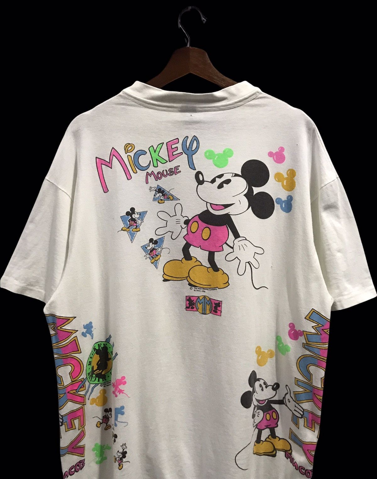 Mickey Mouse × Vintage RARE VINTAGE DISTRESSED MICKEY OVERPRINT TSHIRT Size US XL / EU 56 / 4 - 7 Thumbnail