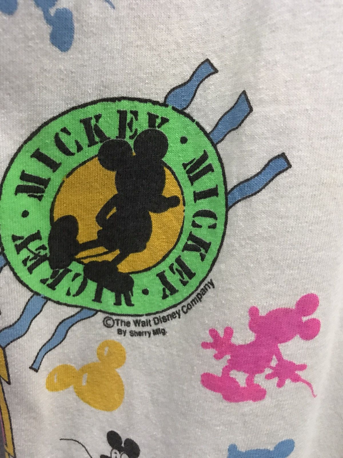 Mickey Mouse × Vintage RARE VINTAGE DISTRESSED MICKEY OVERPRINT TSHIRT Size US XL / EU 56 / 4 - 15 Thumbnail