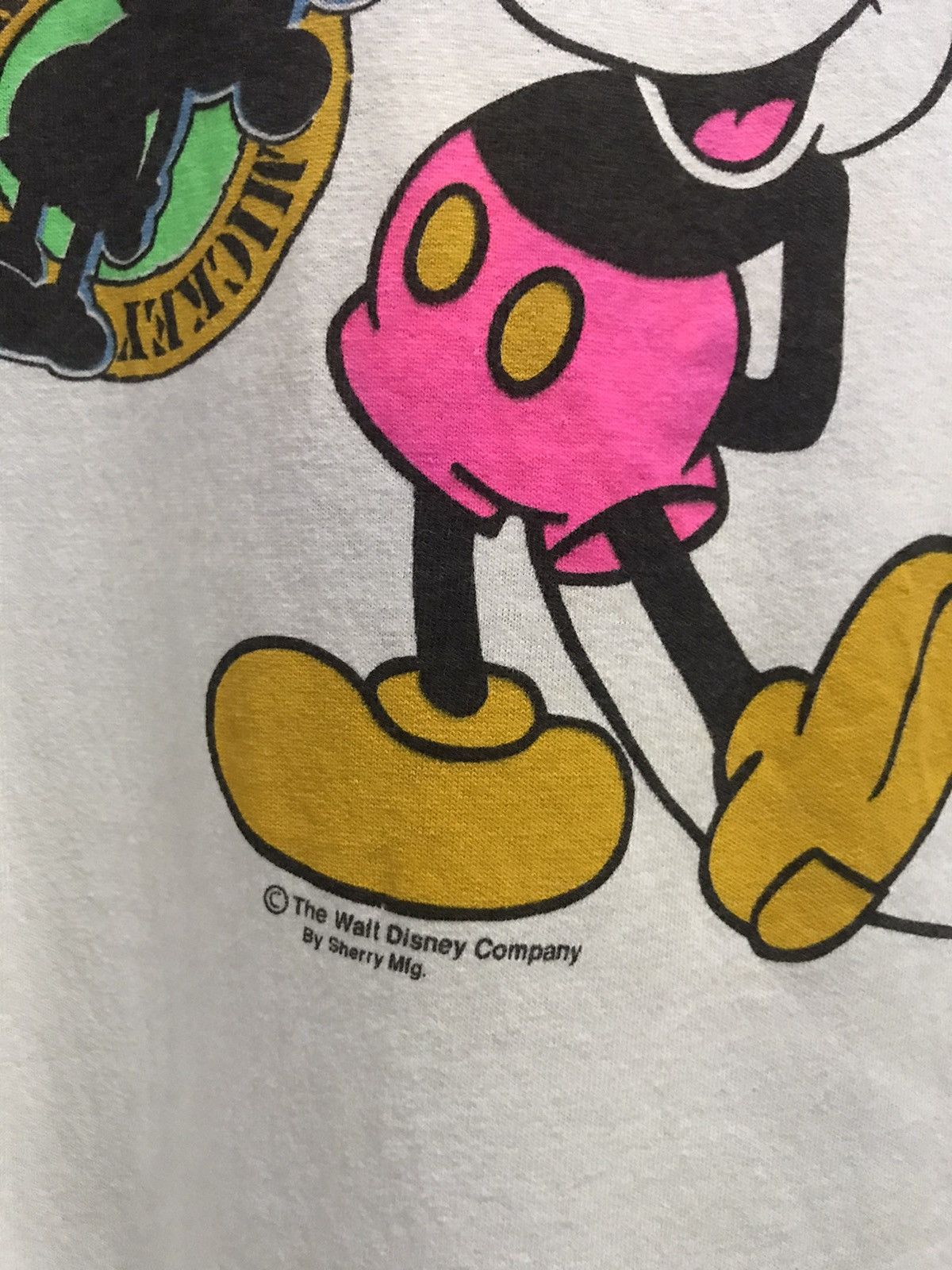 Mickey Mouse × Vintage RARE VINTAGE DISTRESSED MICKEY OVERPRINT TSHIRT Size US XL / EU 56 / 4 - 17 Thumbnail