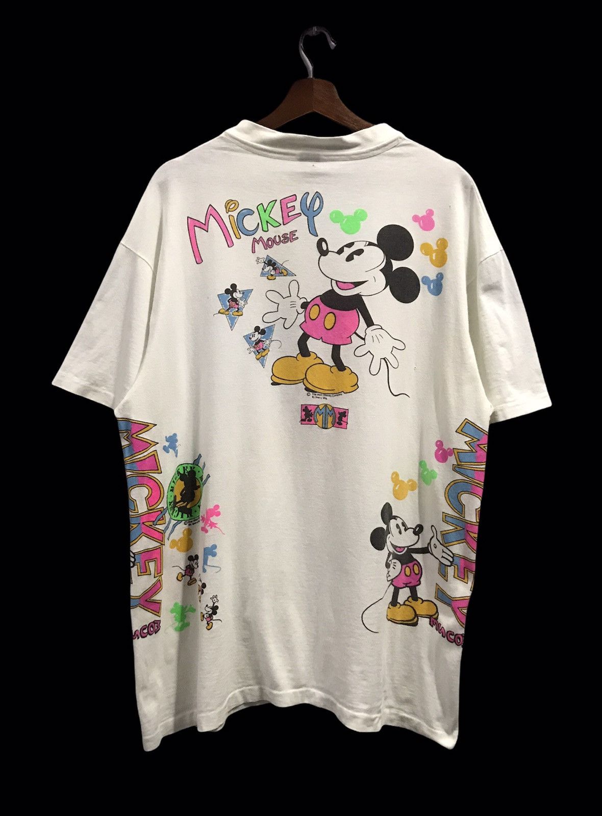 Mickey Mouse × Vintage RARE VINTAGE DISTRESSED MICKEY OVERPRINT TSHIRT Size US XL / EU 56 / 4 - 2 Thumbnail