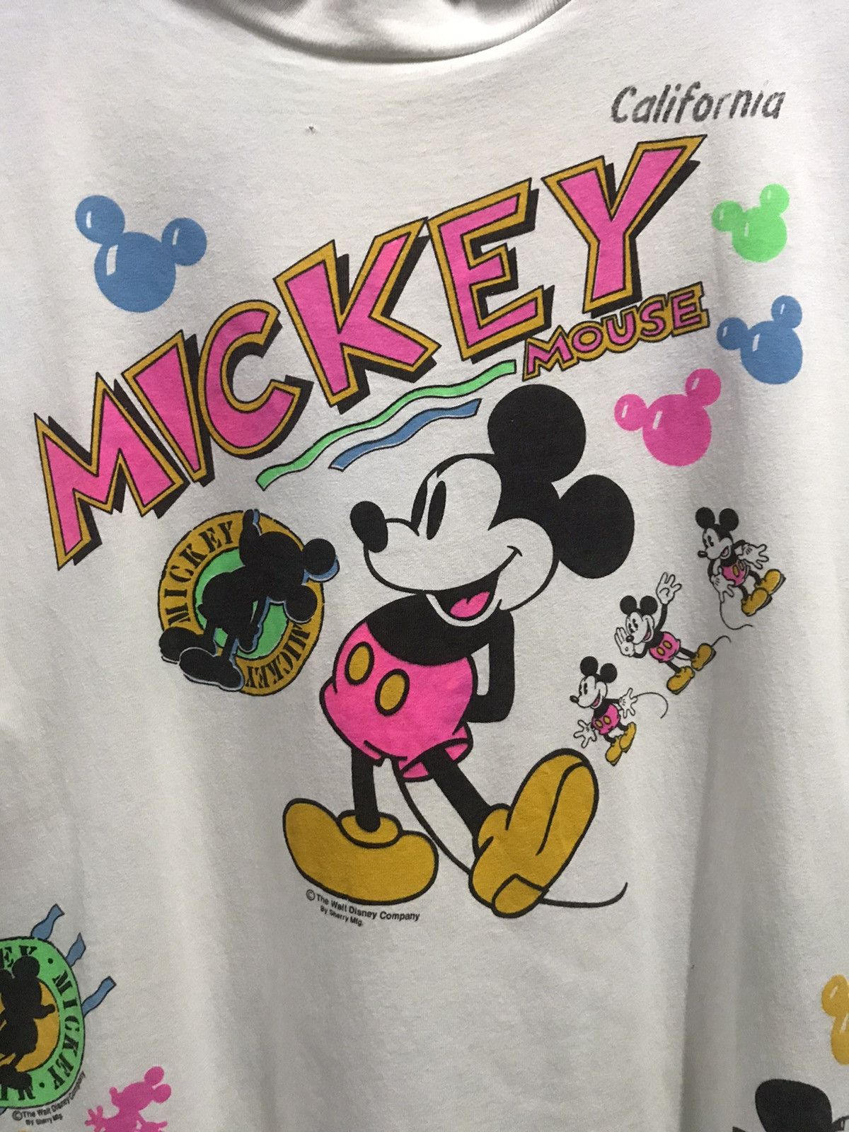 Mickey Mouse × Vintage RARE VINTAGE DISTRESSED MICKEY OVERPRINT TSHIRT Size US XL / EU 56 / 4 - 16 Thumbnail