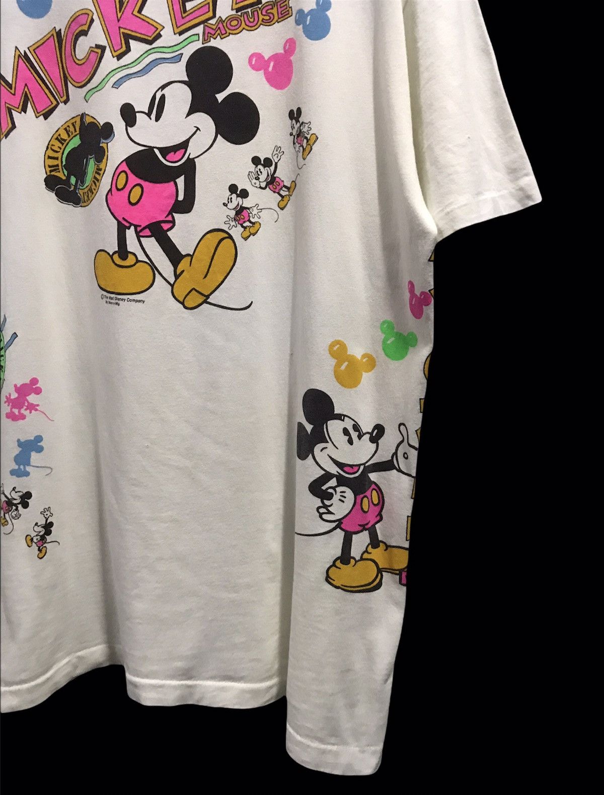 Mickey Mouse × Vintage RARE VINTAGE DISTRESSED MICKEY OVERPRINT TSHIRT Size US XL / EU 56 / 4 - 9 Thumbnail