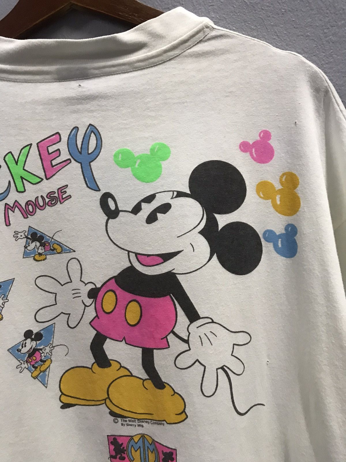 Mickey Mouse × Vintage RARE VINTAGE DISTRESSED MICKEY OVERPRINT TSHIRT Size US XL / EU 56 / 4 - 12 Thumbnail