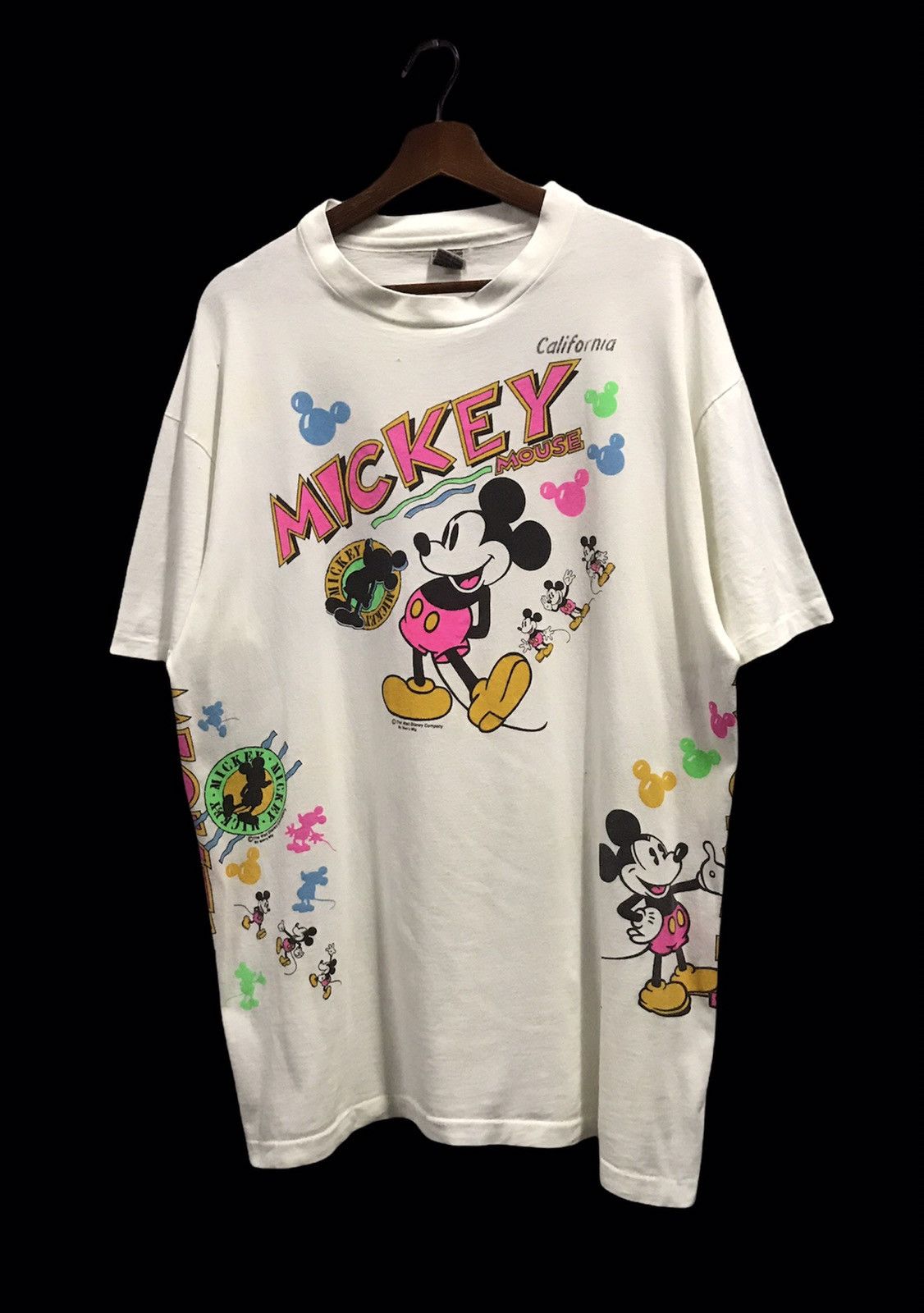 Mickey Mouse × Vintage RARE VINTAGE DISTRESSED MICKEY OVERPRINT TSHIRT Size US XL / EU 56 / 4 - 3 Thumbnail