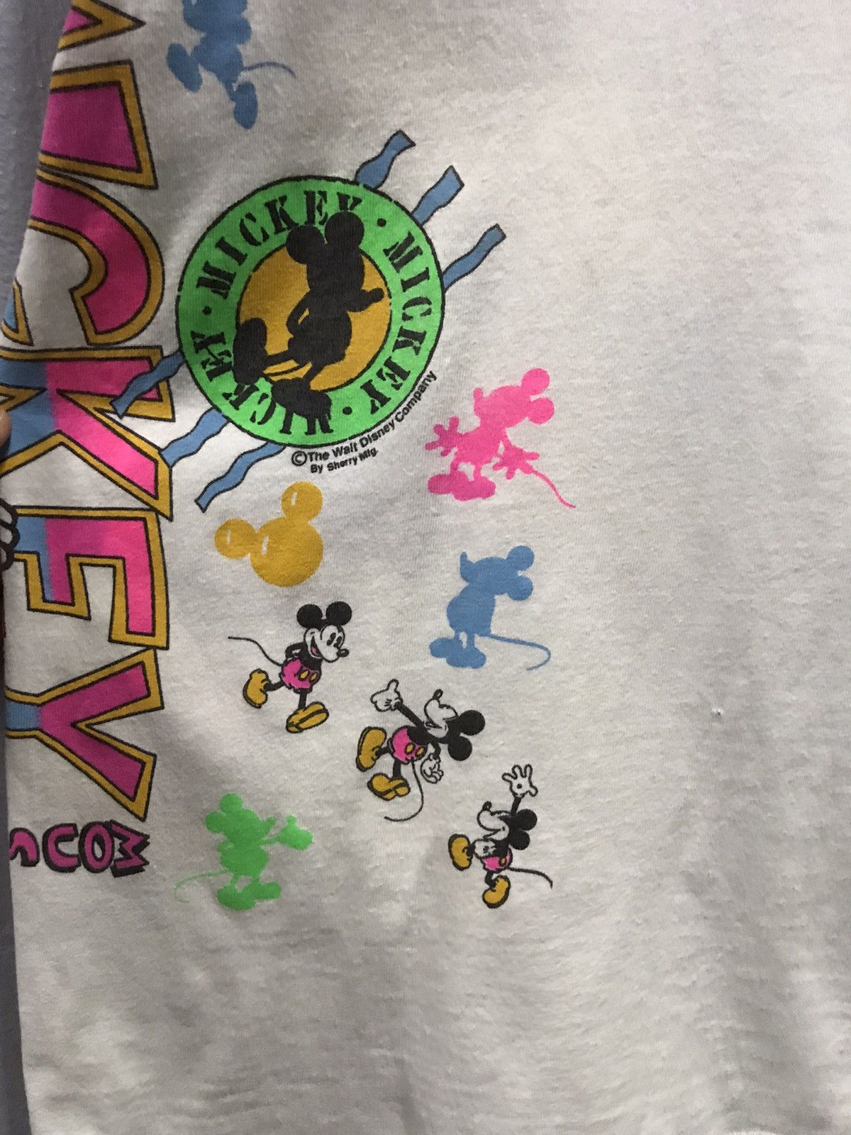 Mickey Mouse × Vintage RARE VINTAGE DISTRESSED MICKEY OVERPRINT TSHIRT Size US XL / EU 56 / 4 - 13 Thumbnail