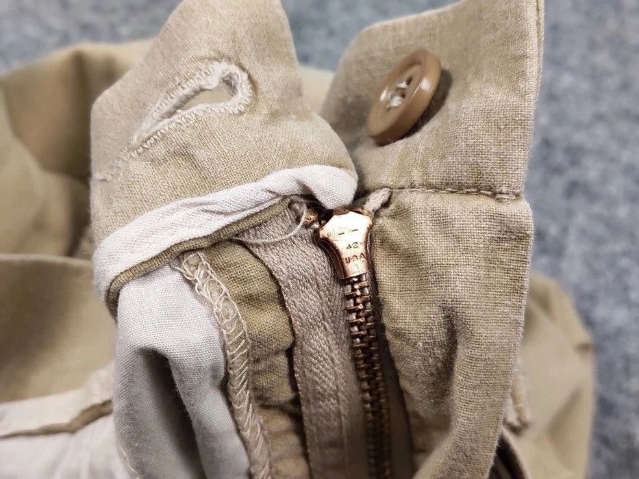 Lee × Vintage Vintage 80s USA Lee casual beige Trousers Pants Talon zip Size US 32 / EU 48 - 22 Thumbnail