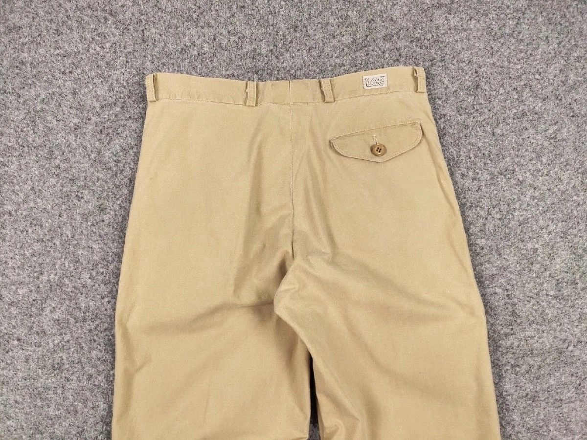 Lee × Vintage Vintage 80s USA Lee casual beige Trousers Pants Talon zip Size US 32 / EU 48 - 14 Thumbnail