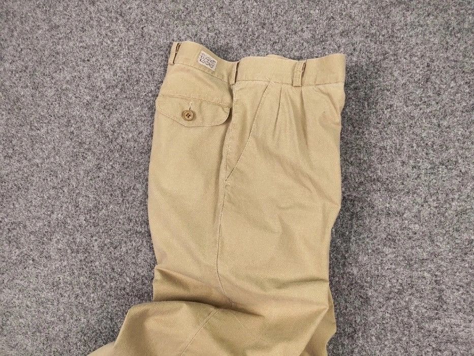 Lee × Vintage Vintage 80s USA Lee casual beige Trousers Pants Talon zip Size US 32 / EU 48 - 18 Thumbnail