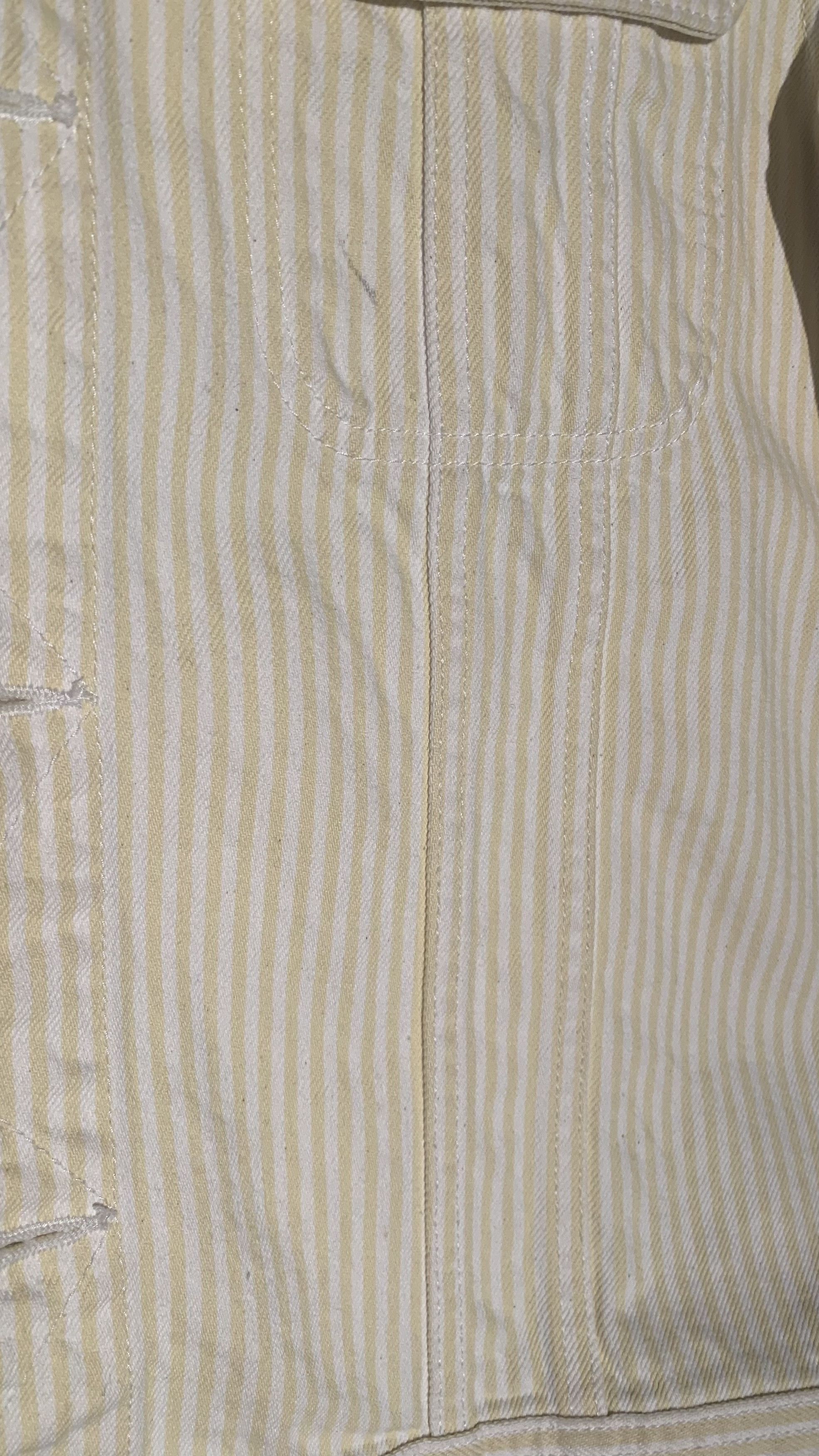 Noah Noah Yellow Stripped Denim Trucker Jacket Size US M / EU 48-50 / 2 - 6 Thumbnail