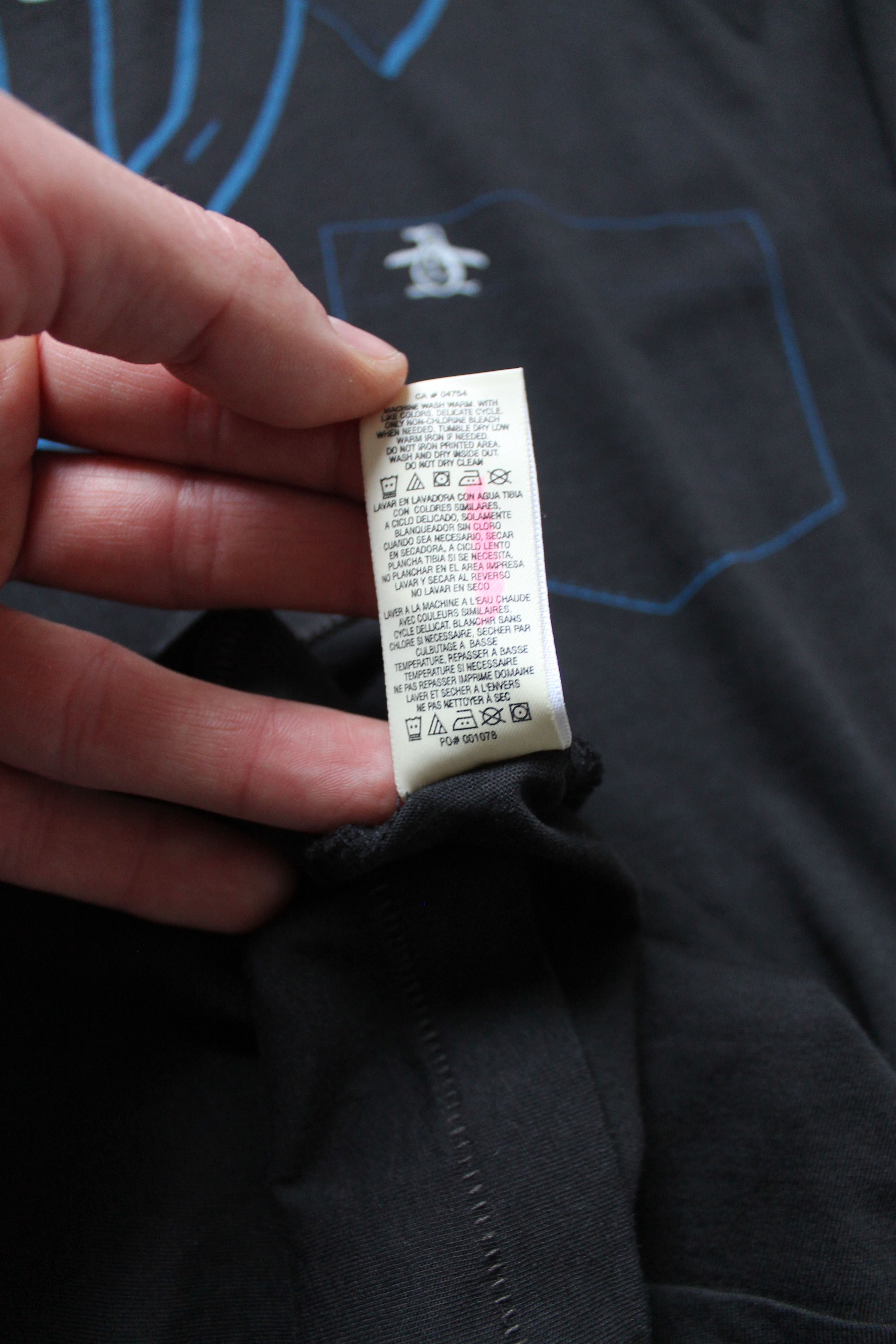 Original Penguin PENGUIN t shirt cotton caviar black tee Size US XL / EU 56 / 4 - 11 Thumbnail