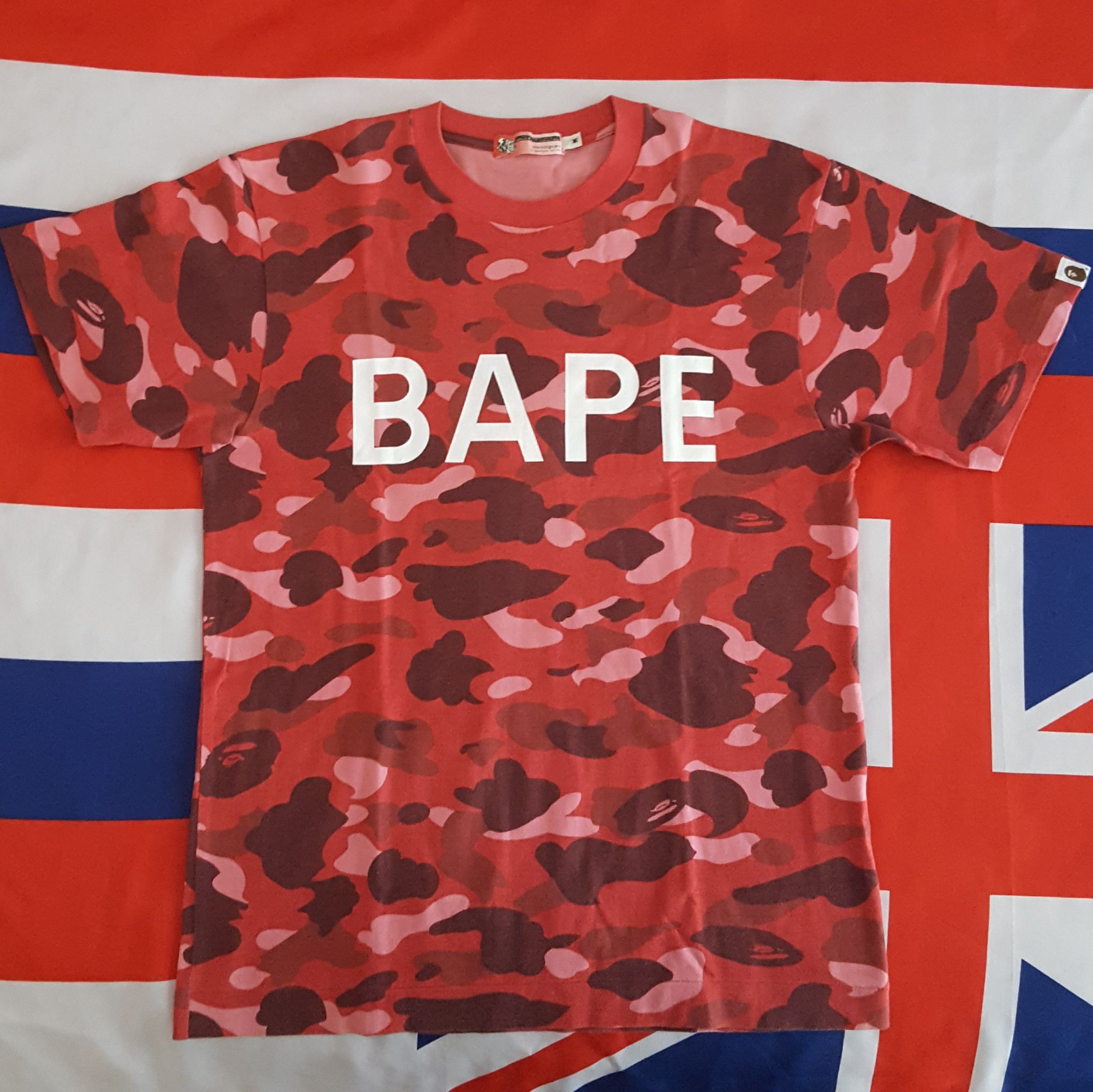 Bape OG Red Camo Vintage Wash Tee