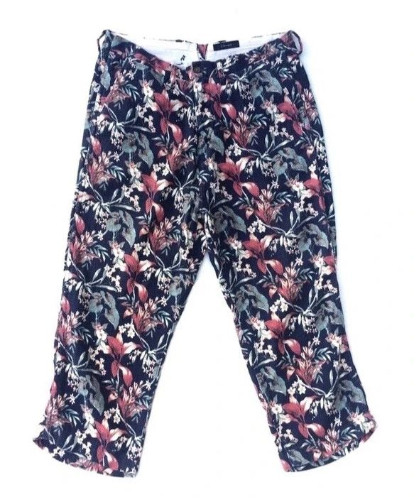Japanese Brand Japanese Brand RageBlue Flower Japan Baggy Cropped Pant Size US 32 / EU 48 - 1 Thumbnail