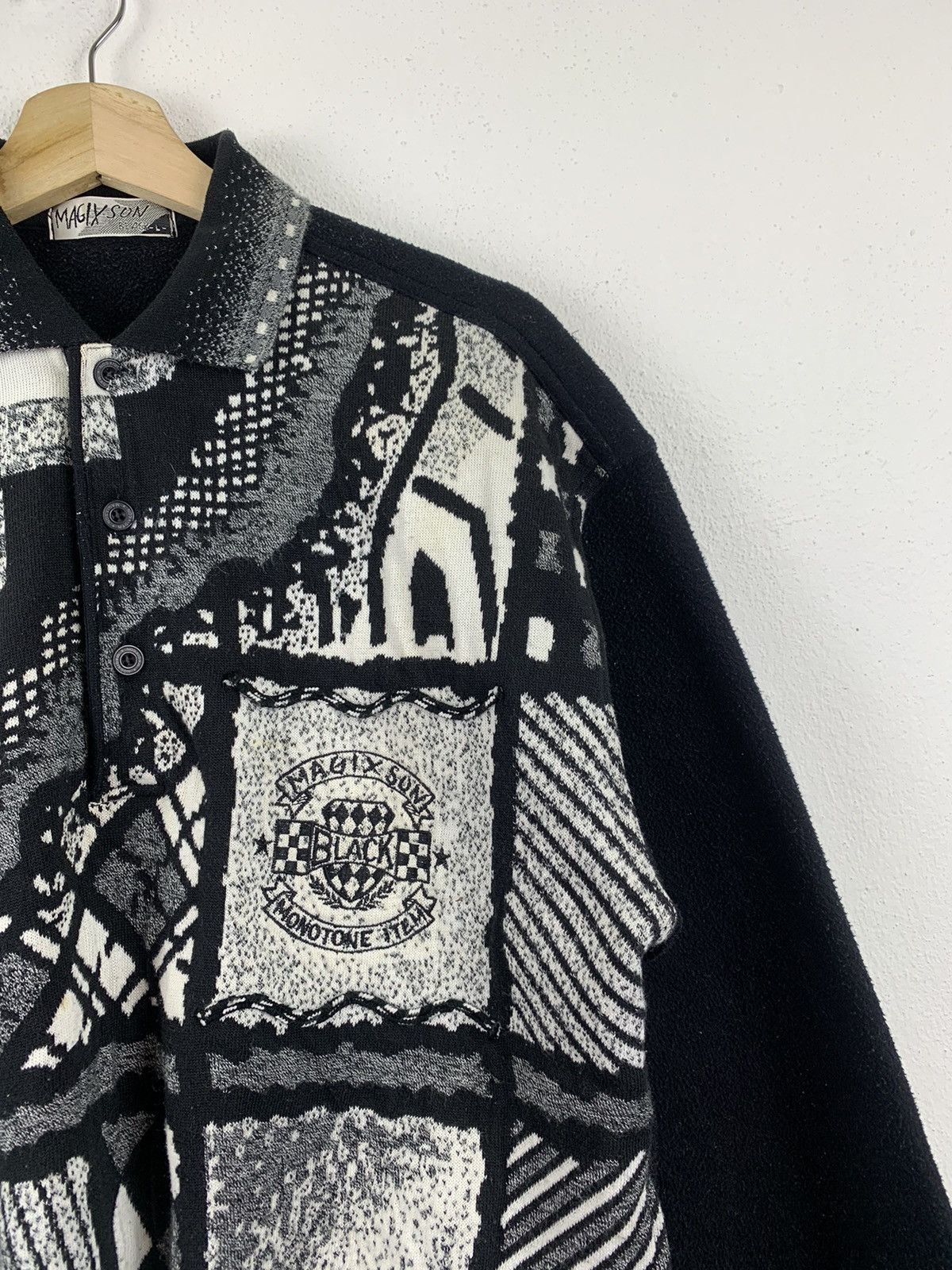 Japanese Brand × Vintage 🔥Vintage magix sun black collar sweatshirt Size US L / EU 52-54 / 3 - 7 Thumbnail