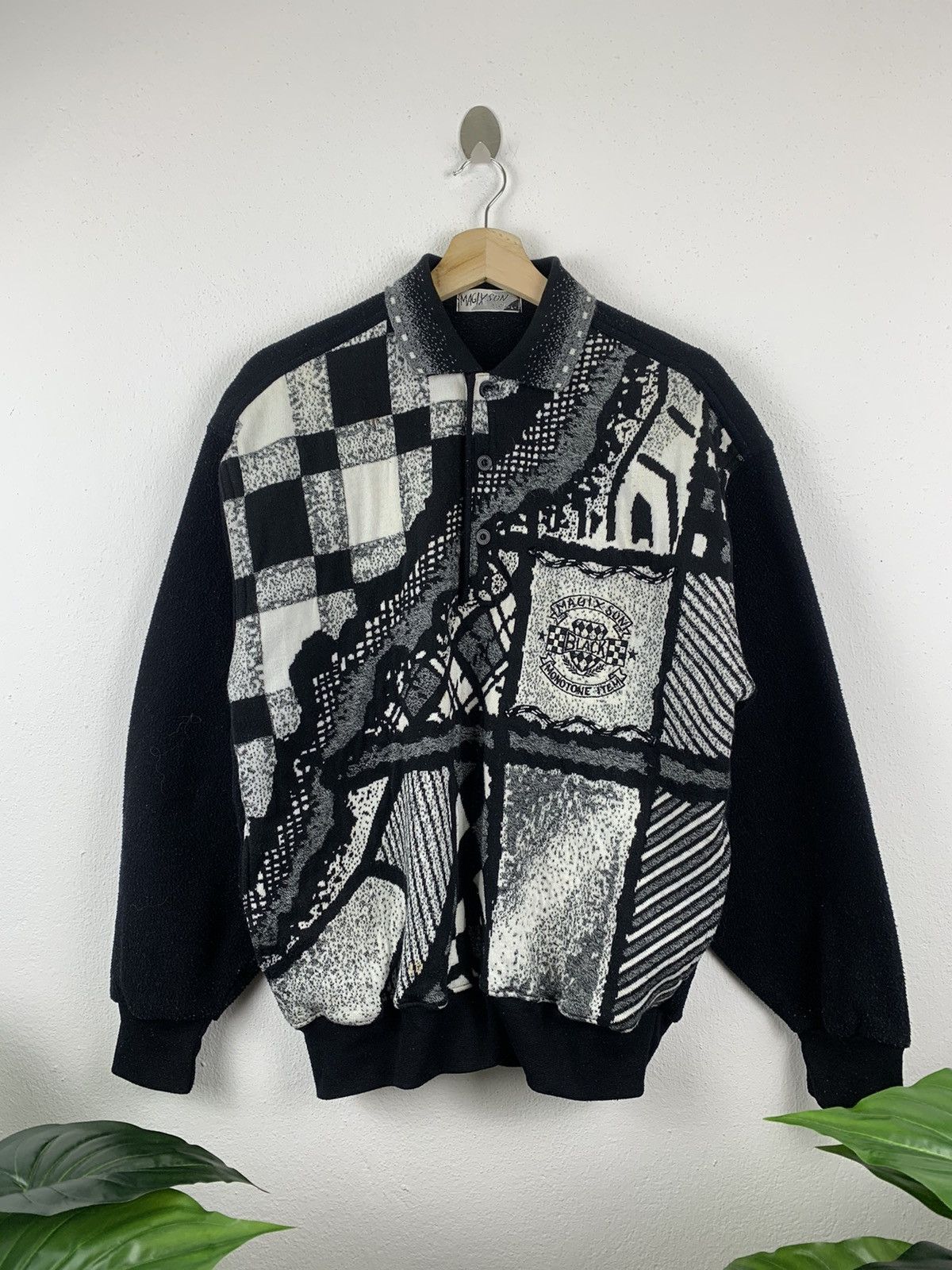 Japanese Brand × Vintage 🔥Vintage magix sun black collar sweatshirt Size US L / EU 52-54 / 3 - 1 Thumbnail