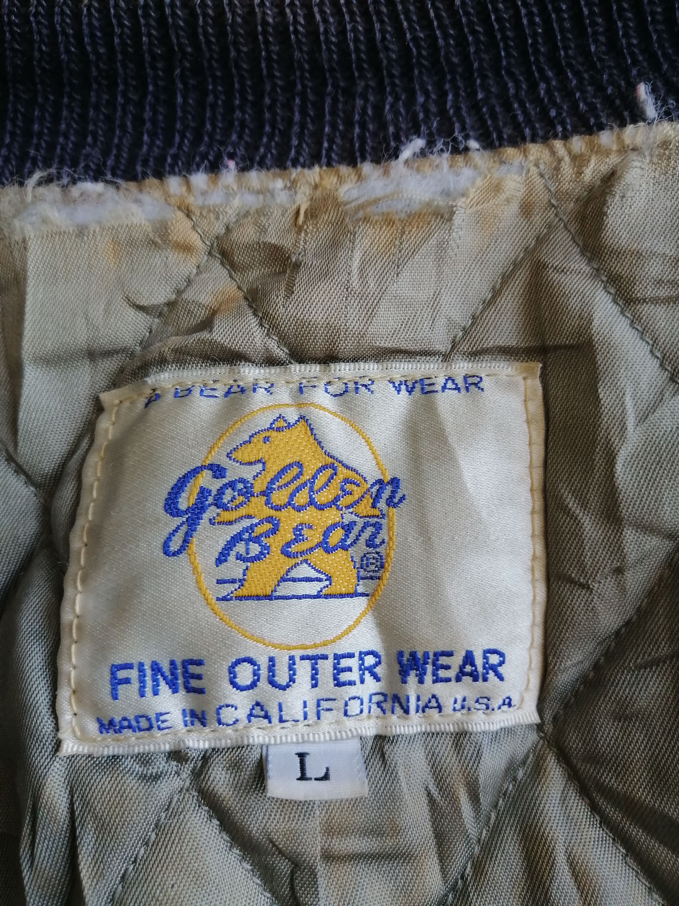 Vintage Golden Bear Vasity Jacket leather sleeve Size US L / EU 52-54 / 3 - 15 Thumbnail