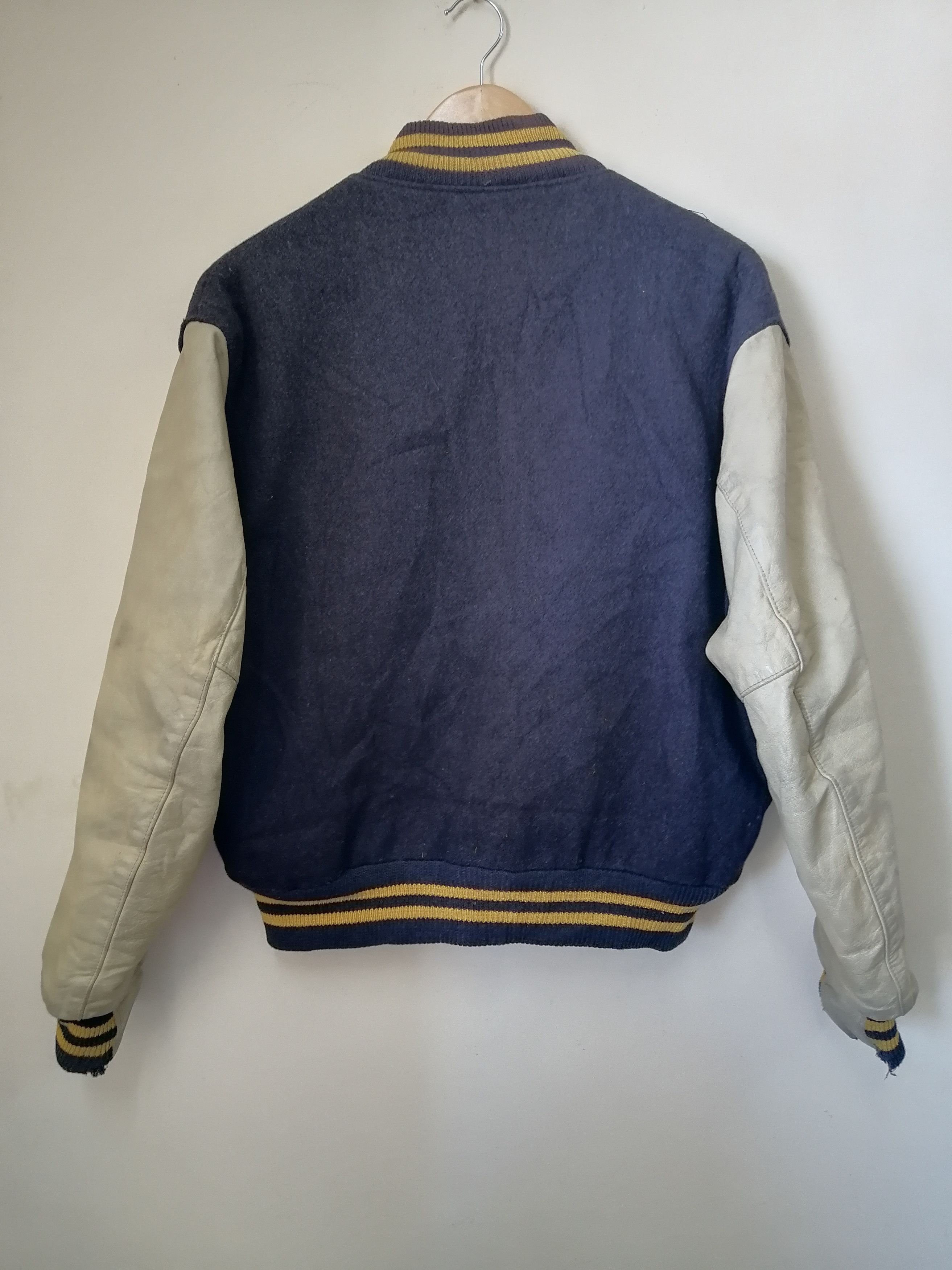 Vintage Golden Bear Vasity Jacket leather sleeve Size US L / EU 52-54 / 3 - 3 Thumbnail
