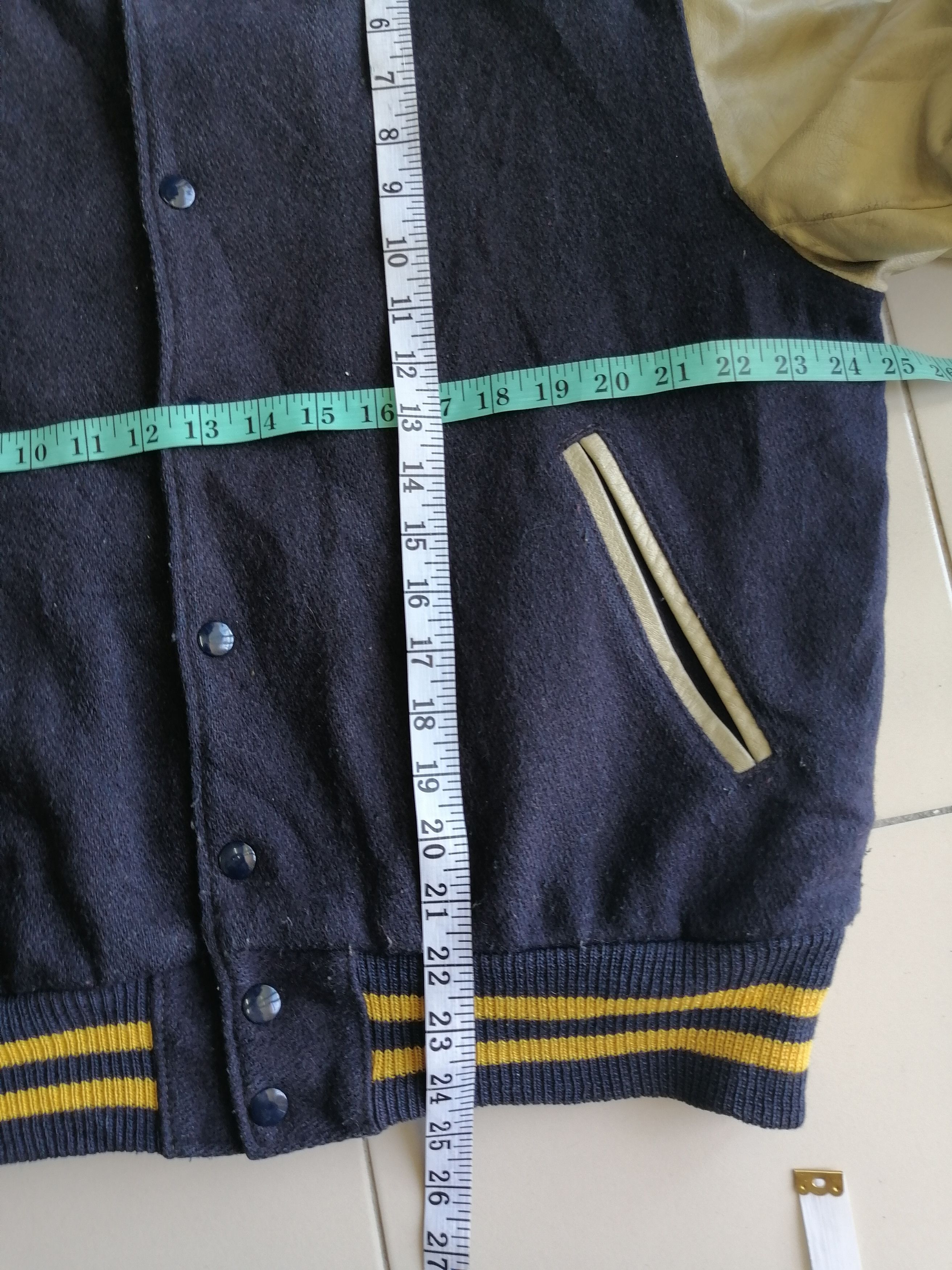 Vintage Golden Bear Vasity Jacket leather sleeve Size US L / EU 52-54 / 3 - 13 Thumbnail