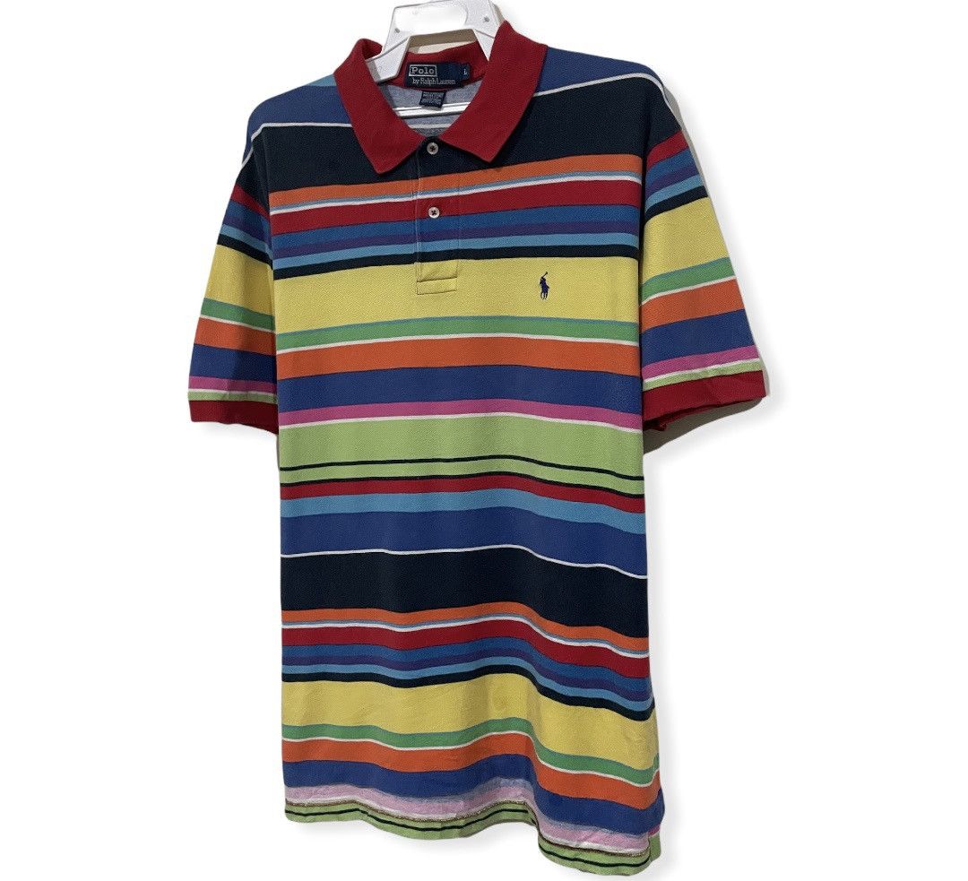 Polo Ralph Lauren 90s Ralph Lauren Polo Small Logo Multicolour Block Shirts Size US L / EU 52-54 / 3 - 3 Thumbnail