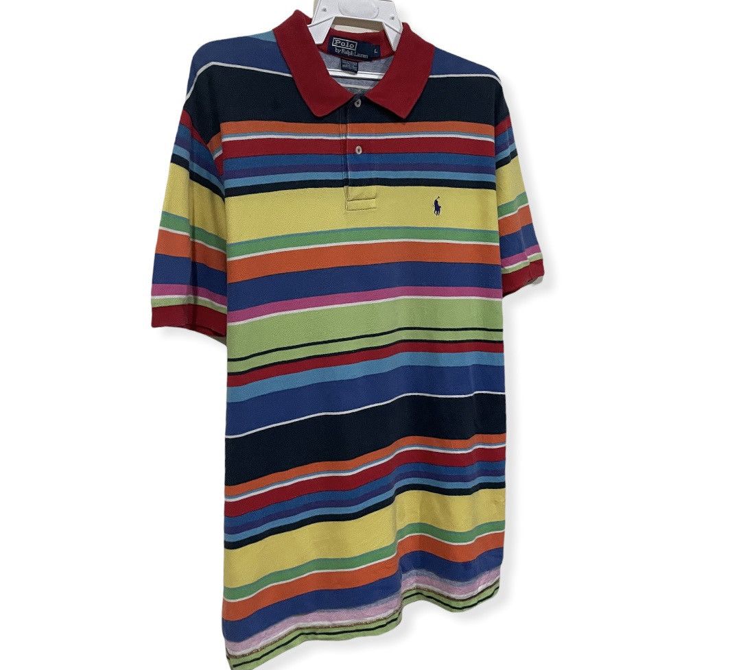 Polo Ralph Lauren 90s Ralph Lauren Polo Small Logo Multicolour Block Shirts Size US L / EU 52-54 / 3 - 4 Thumbnail