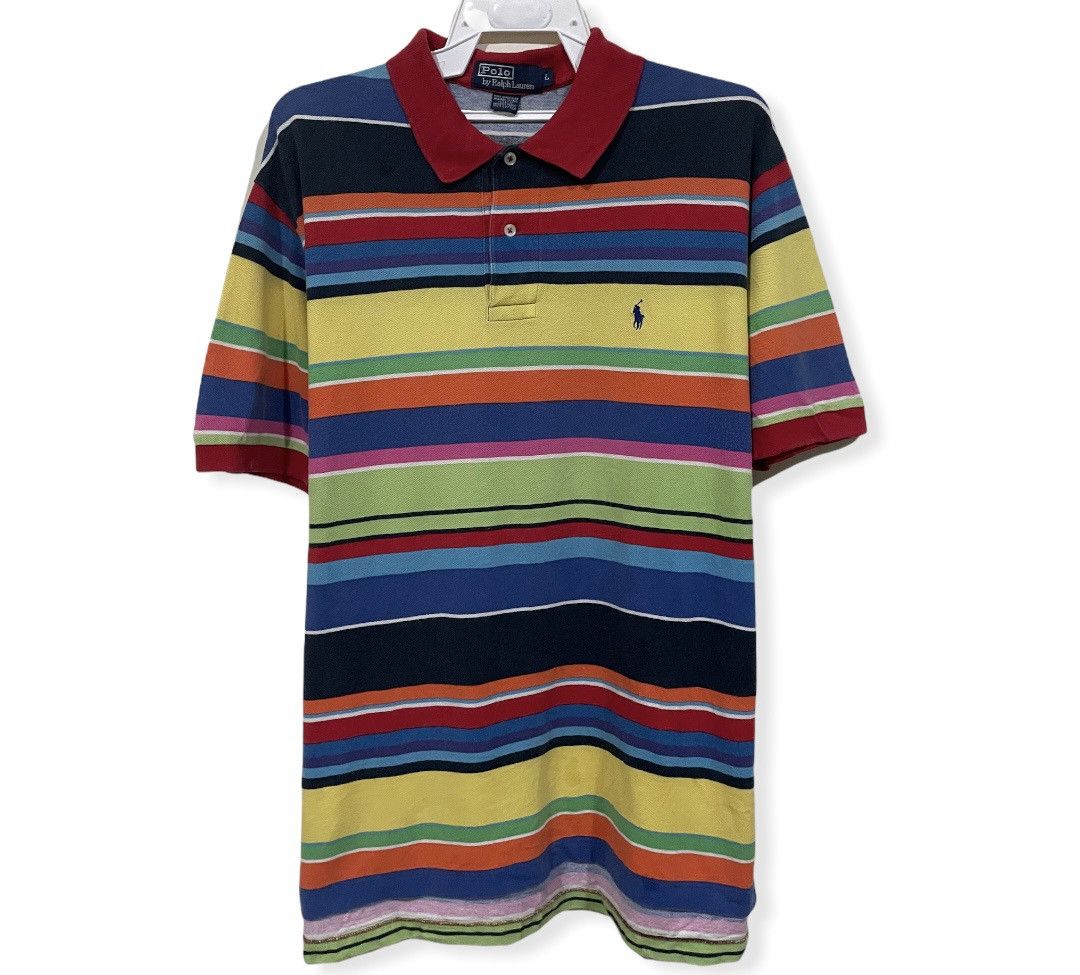 Polo Ralph Lauren 90s Ralph Lauren Polo Small Logo Multicolour Block Shirts Size US L / EU 52-54 / 3 - 2 Thumbnail
