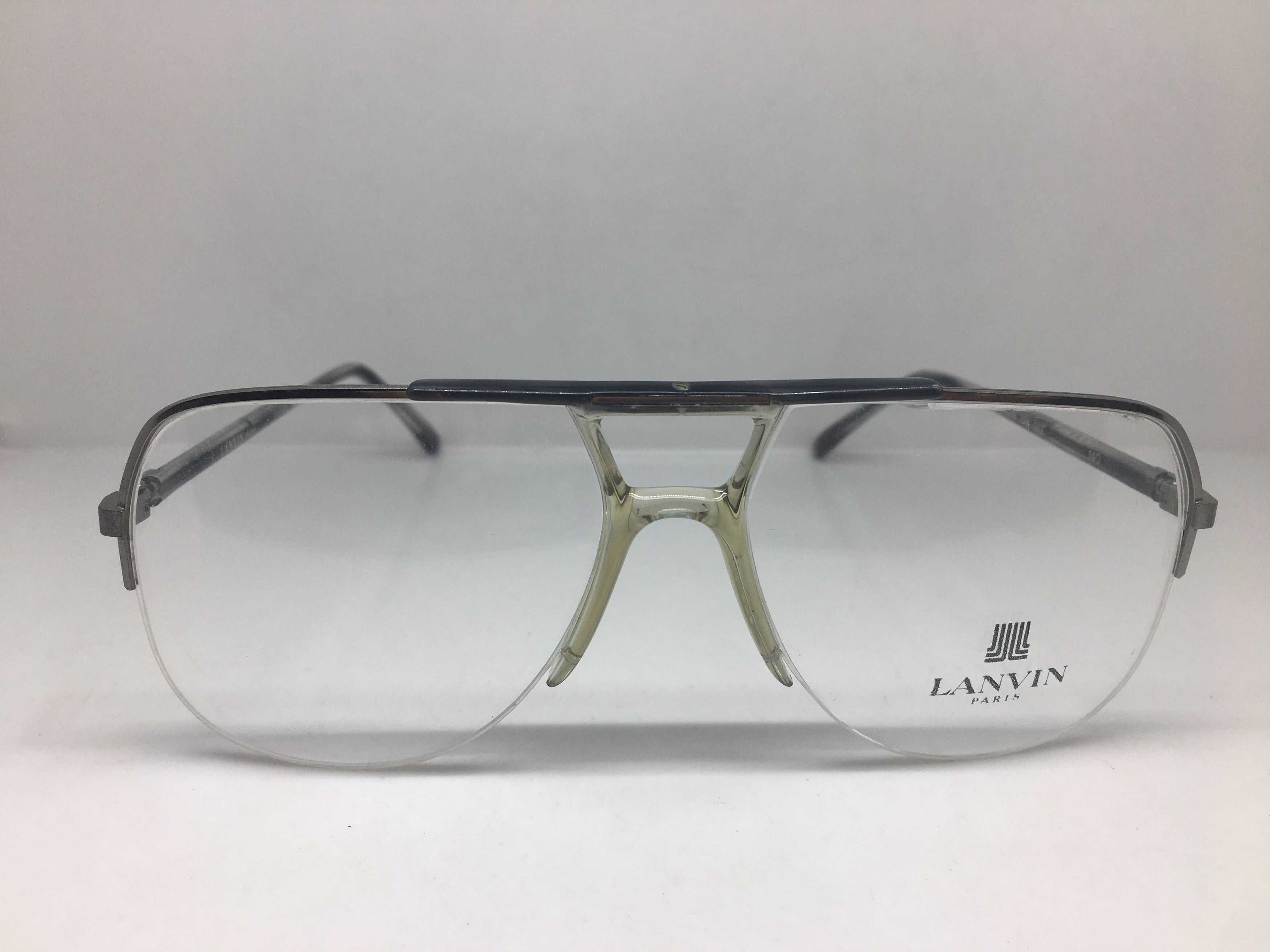 Lanvin Vintage 80s Lanvin 104-063 Aviator Eyeglasses France New Size ONE SIZE - 1 Thumbnail