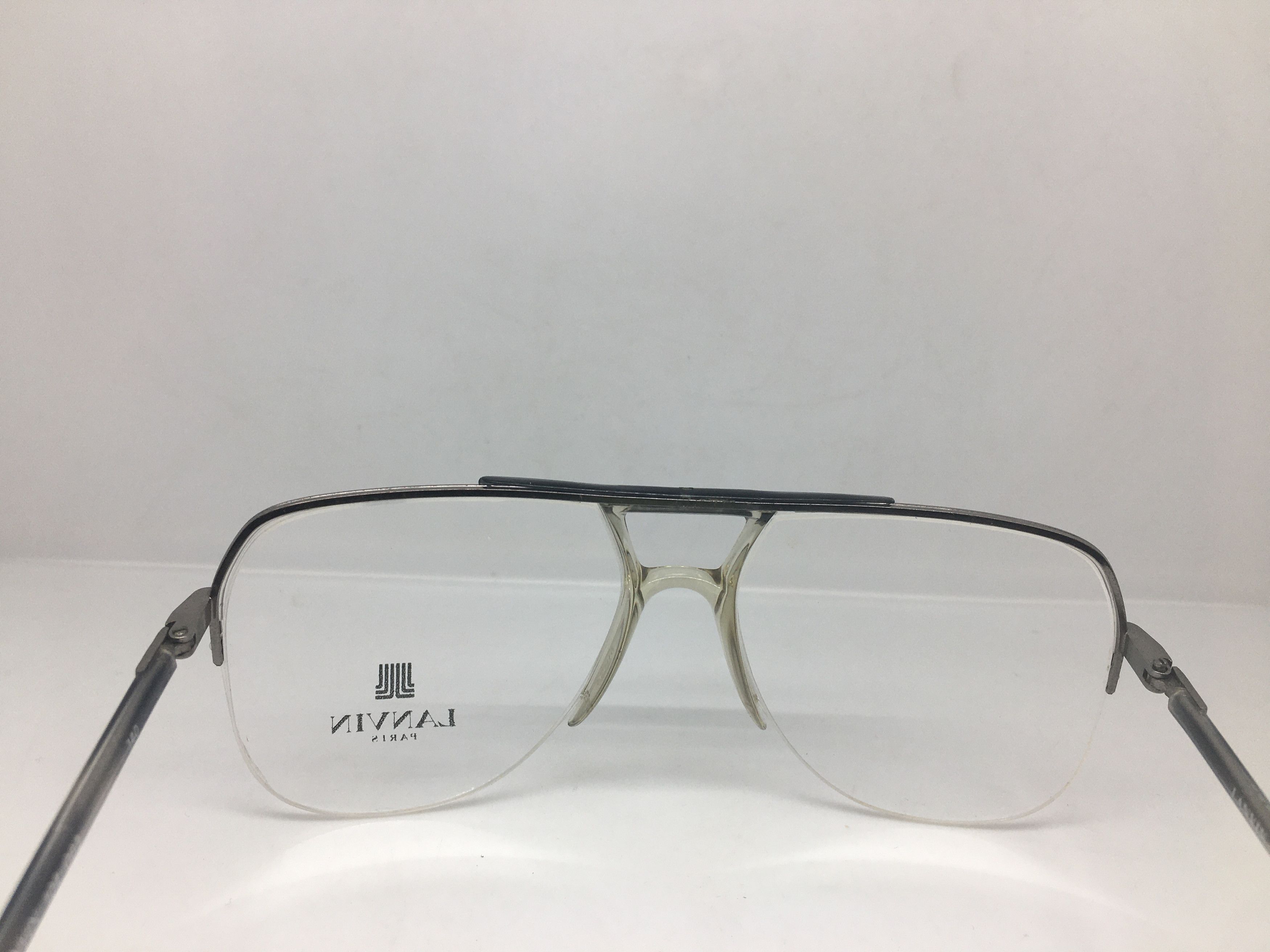 Lanvin Vintage 80s Lanvin 104-063 Aviator Eyeglasses France New Size ONE SIZE - 4 Thumbnail