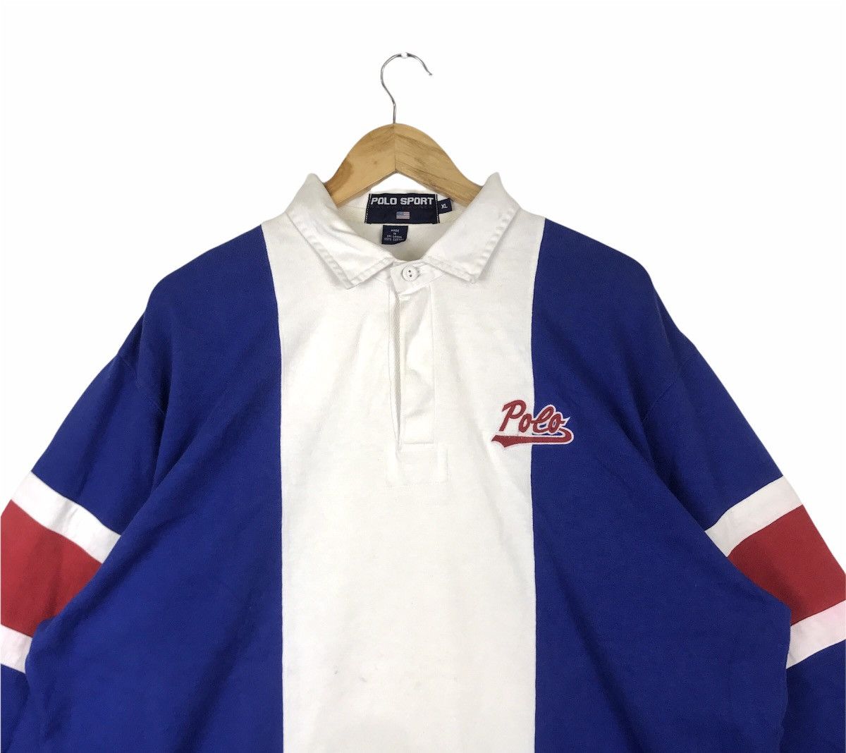 Polo Ralph Lauren Vintage Polo Sport Usa By Ralph Lauren Polo Rugby Sweatshirt Size US XL / EU 56 / 4 - 2 Thumbnail
