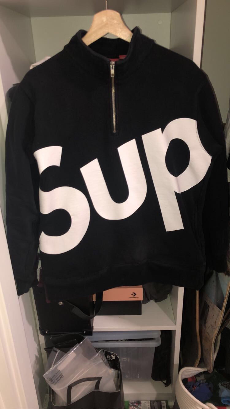 Supreme Logo offers Half zip Sweatshirts