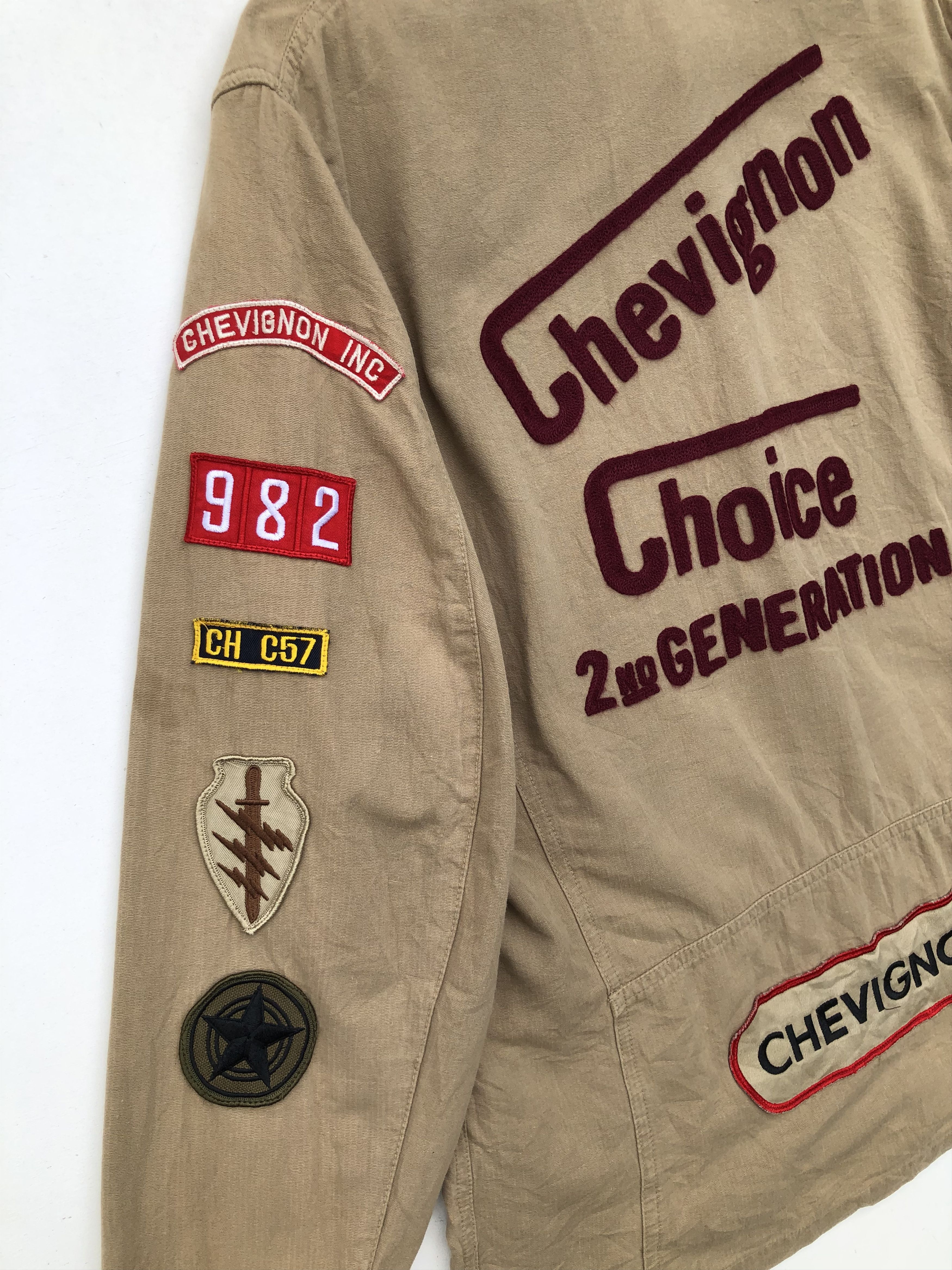 Chevignon RARE🔥CHEVIGNON MILITARY STYLE PATCH JACKET LOOSE FIT Size US M / EU 48-50 / 2 - 5 Thumbnail