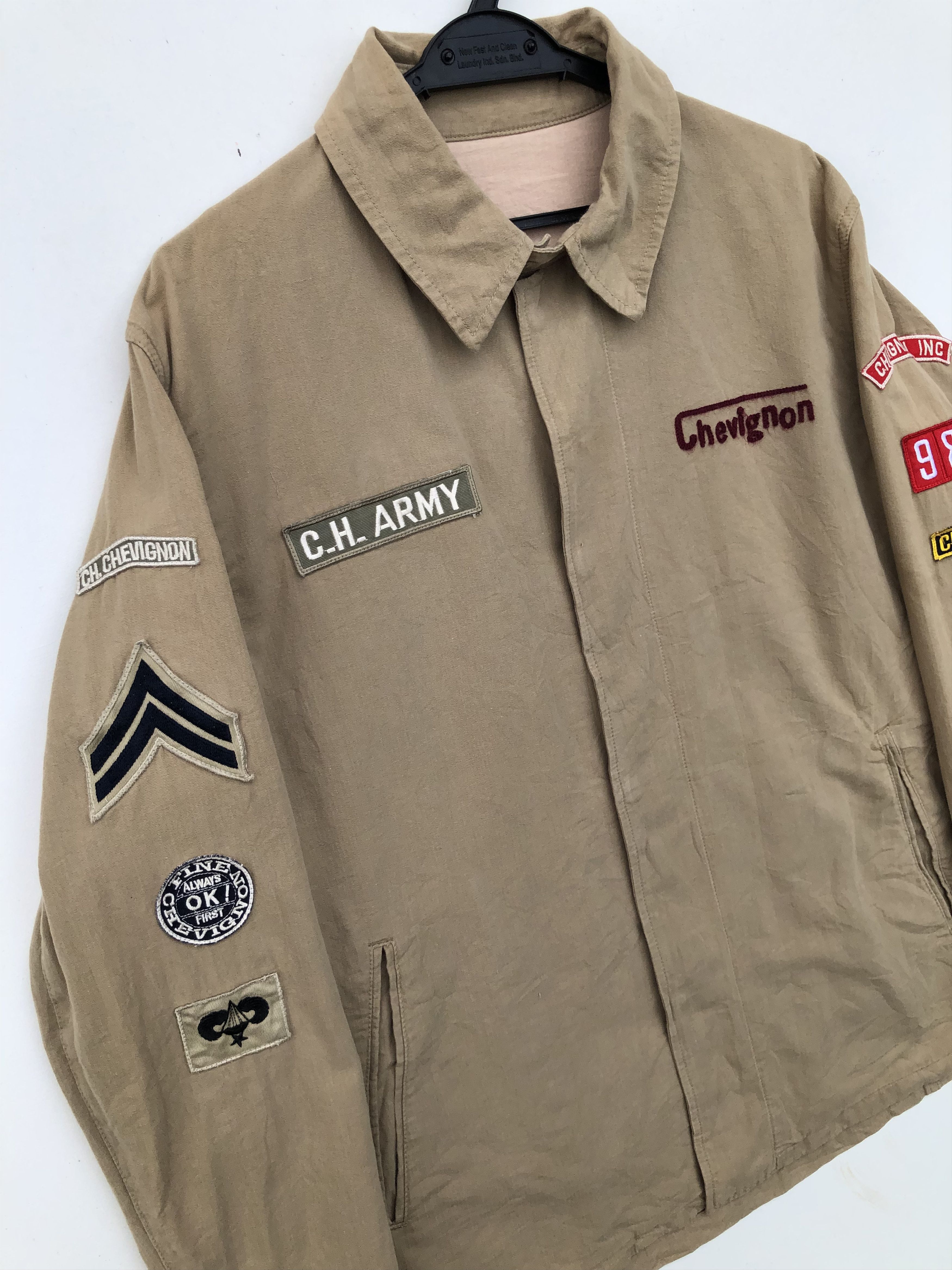 Chevignon RARE🔥CHEVIGNON MILITARY STYLE PATCH JACKET LOOSE FIT Size US M / EU 48-50 / 2 - 10 Thumbnail