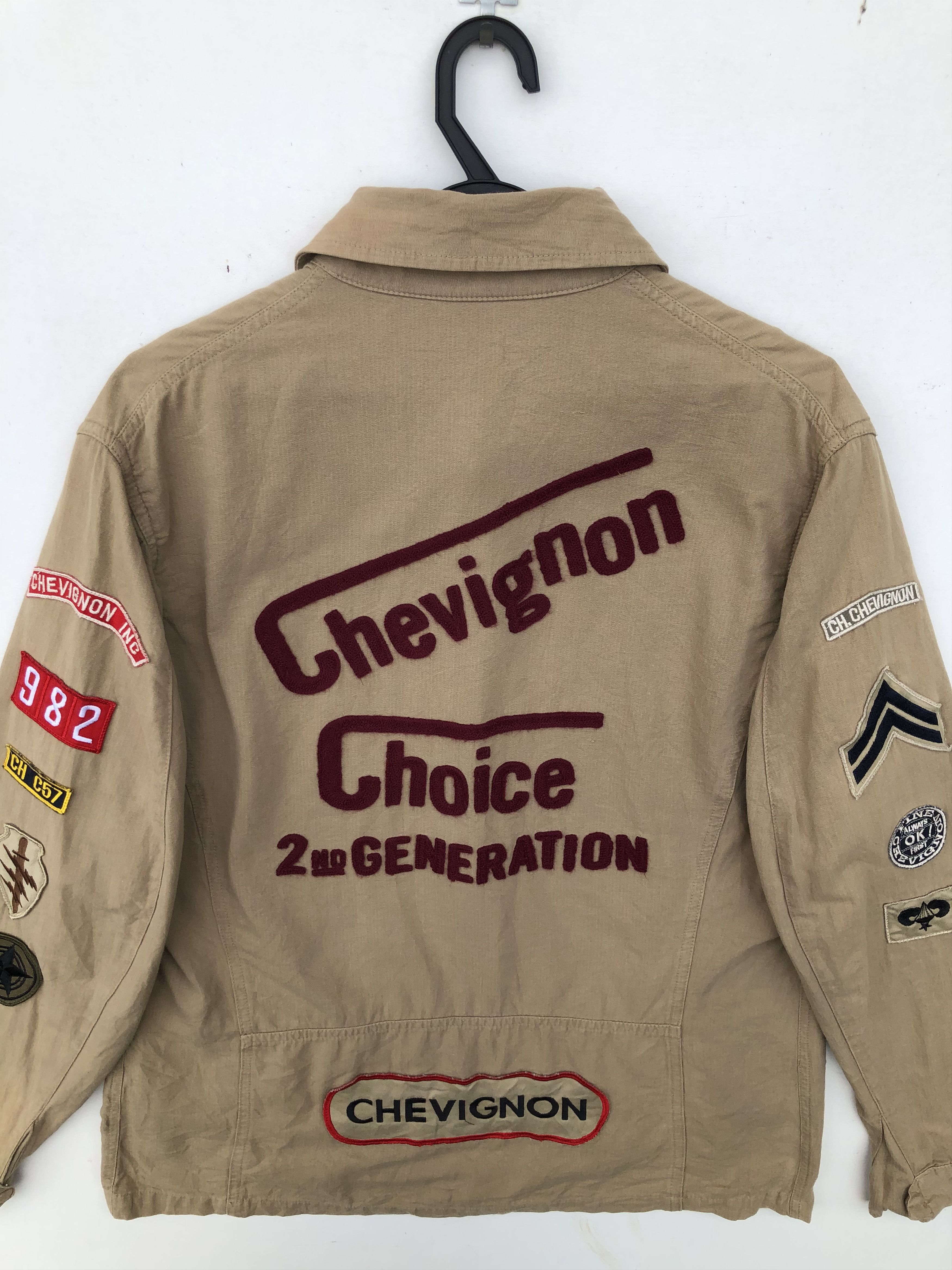 Chevignon RARE🔥CHEVIGNON MILITARY STYLE PATCH JACKET LOOSE FIT Size US M / EU 48-50 / 2 - 8 Thumbnail