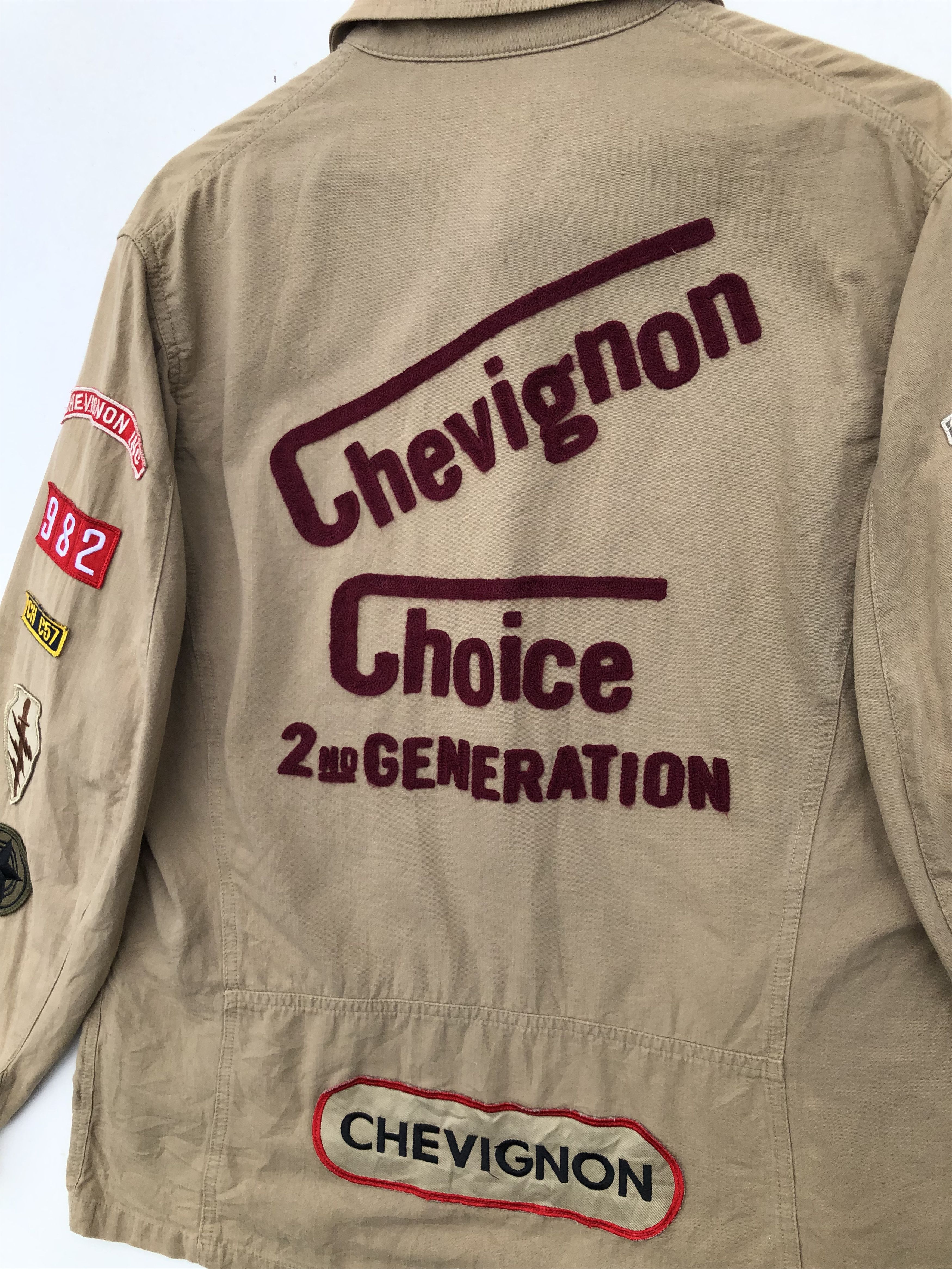 Chevignon RARE🔥CHEVIGNON MILITARY STYLE PATCH JACKET LOOSE FIT Size US M / EU 48-50 / 2 - 4 Thumbnail