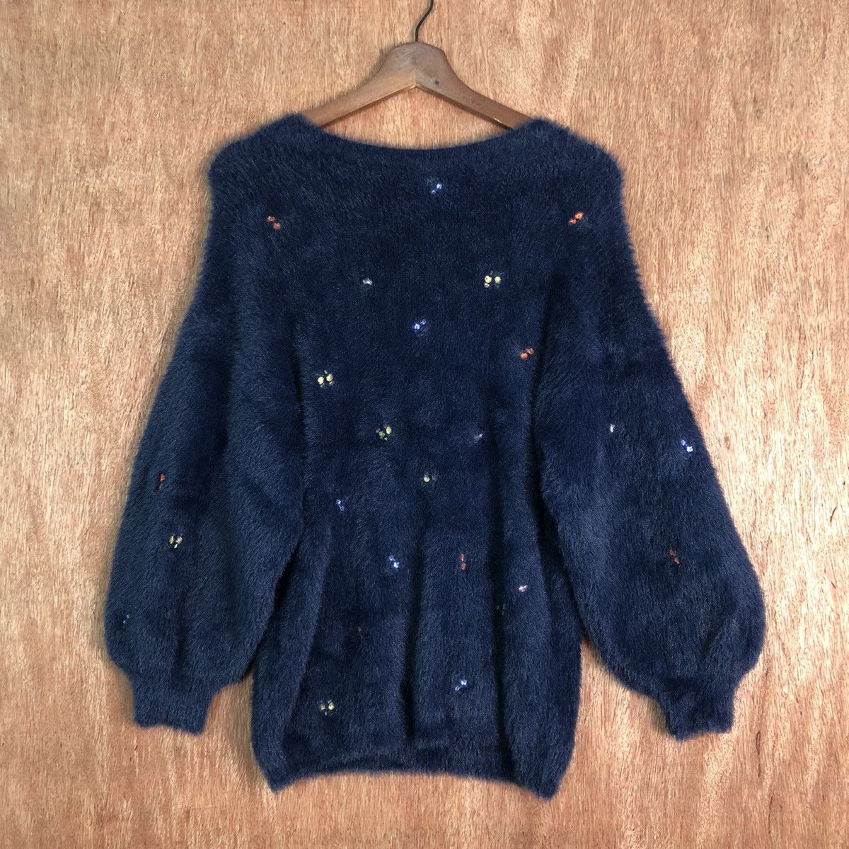 Homespun Knitwear × Japanese Brand Claude Michel Blue MOhair Shag Shaggy Knitwear Size US M / EU 48-50 / 2 - 7 Thumbnail