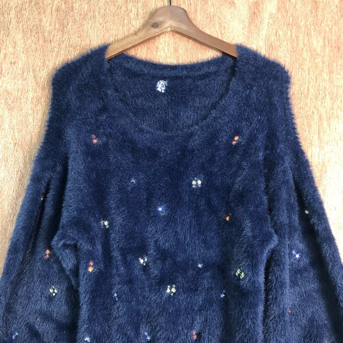 Homespun Knitwear × Japanese Brand Claude Michel Blue MOhair Shag Shaggy Knitwear Size US M / EU 48-50 / 2 - 2 Thumbnail