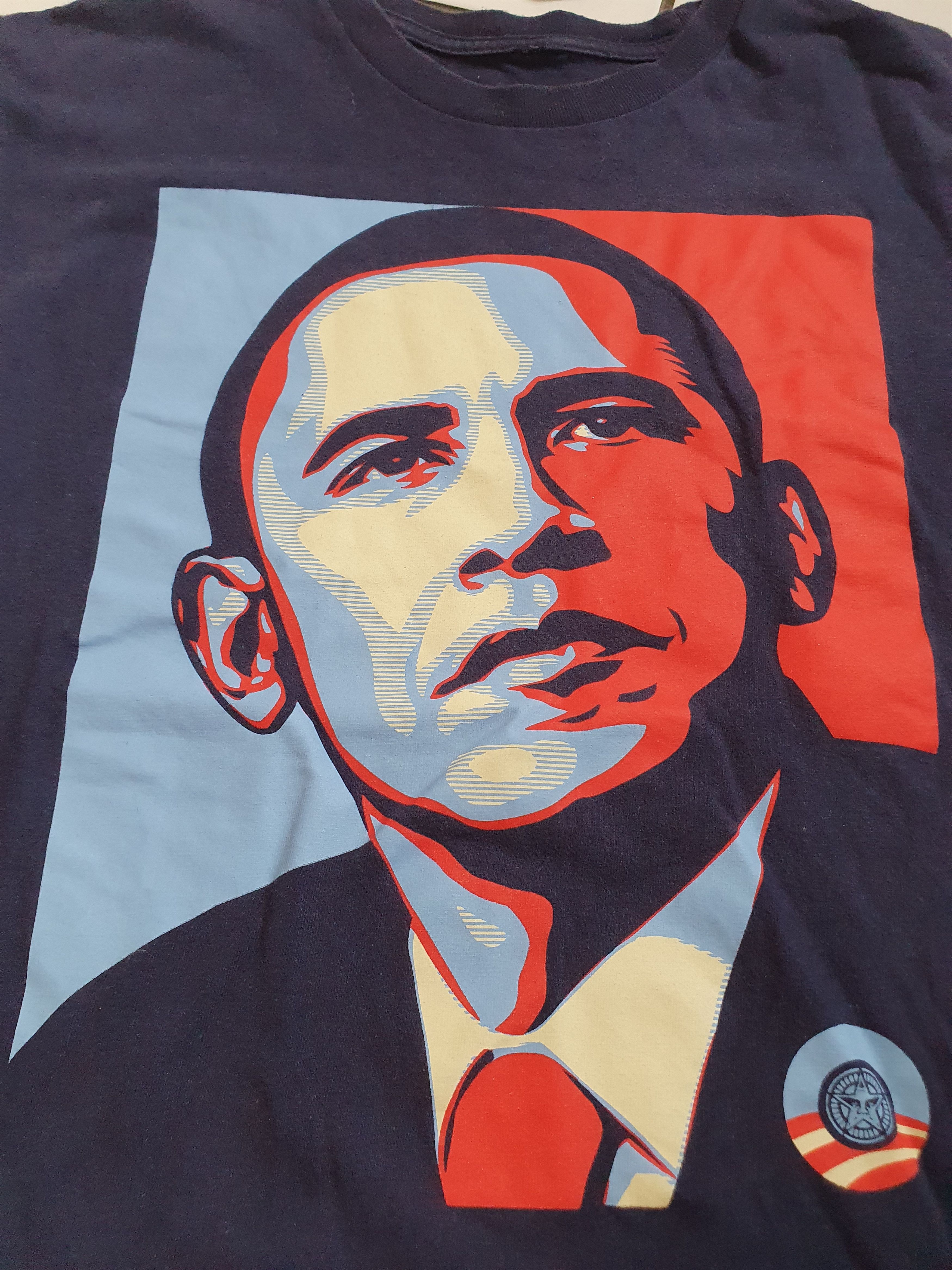 Obey Obey Propaganda Barack Obama 2008 tee,sz L Size US L / EU 52-54 / 3 - 7 Thumbnail