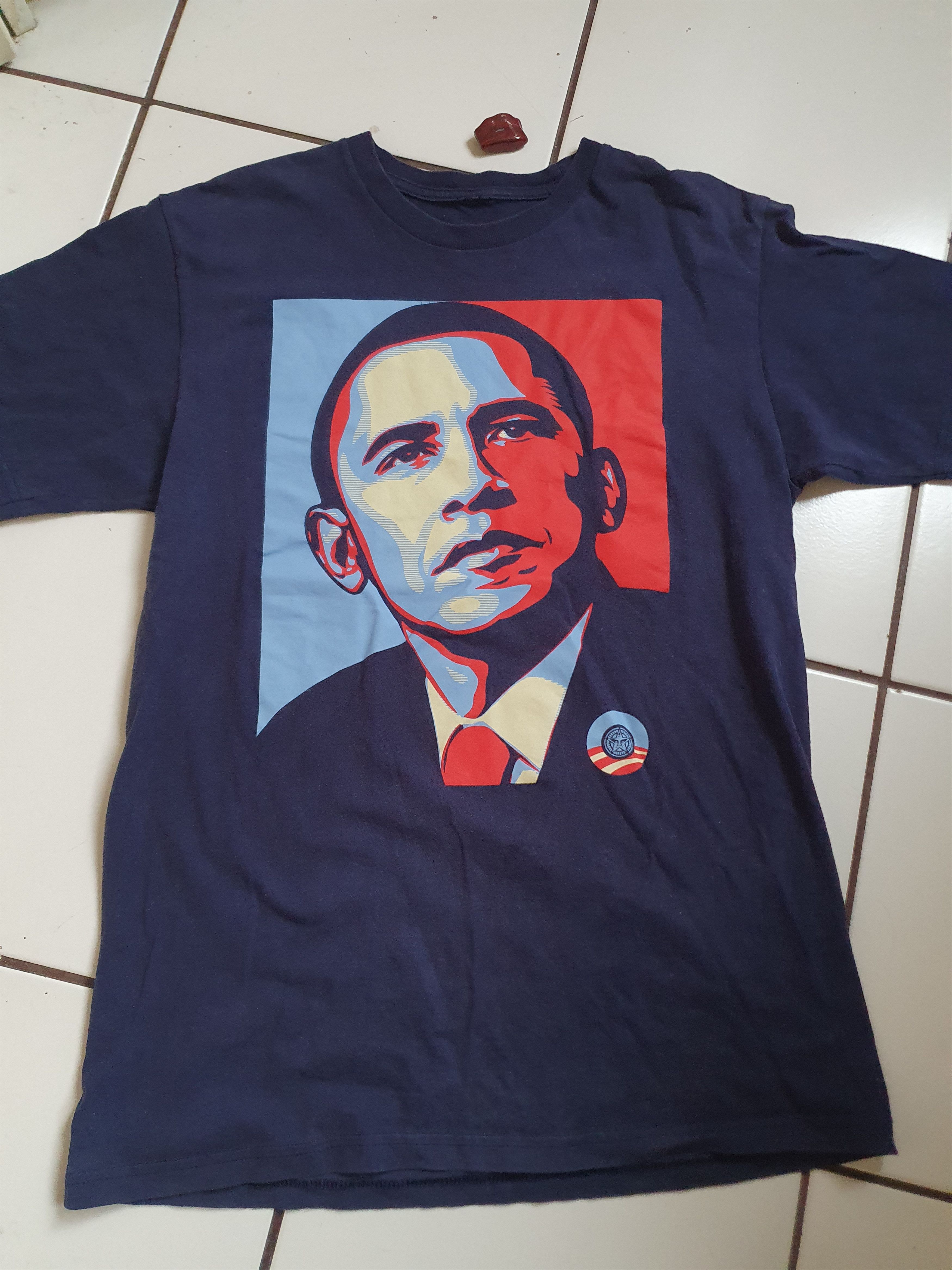 Obey Obey Propaganda Barack Obama 2008 tee,sz L Size US L / EU 52-54 / 3 - 2 Thumbnail