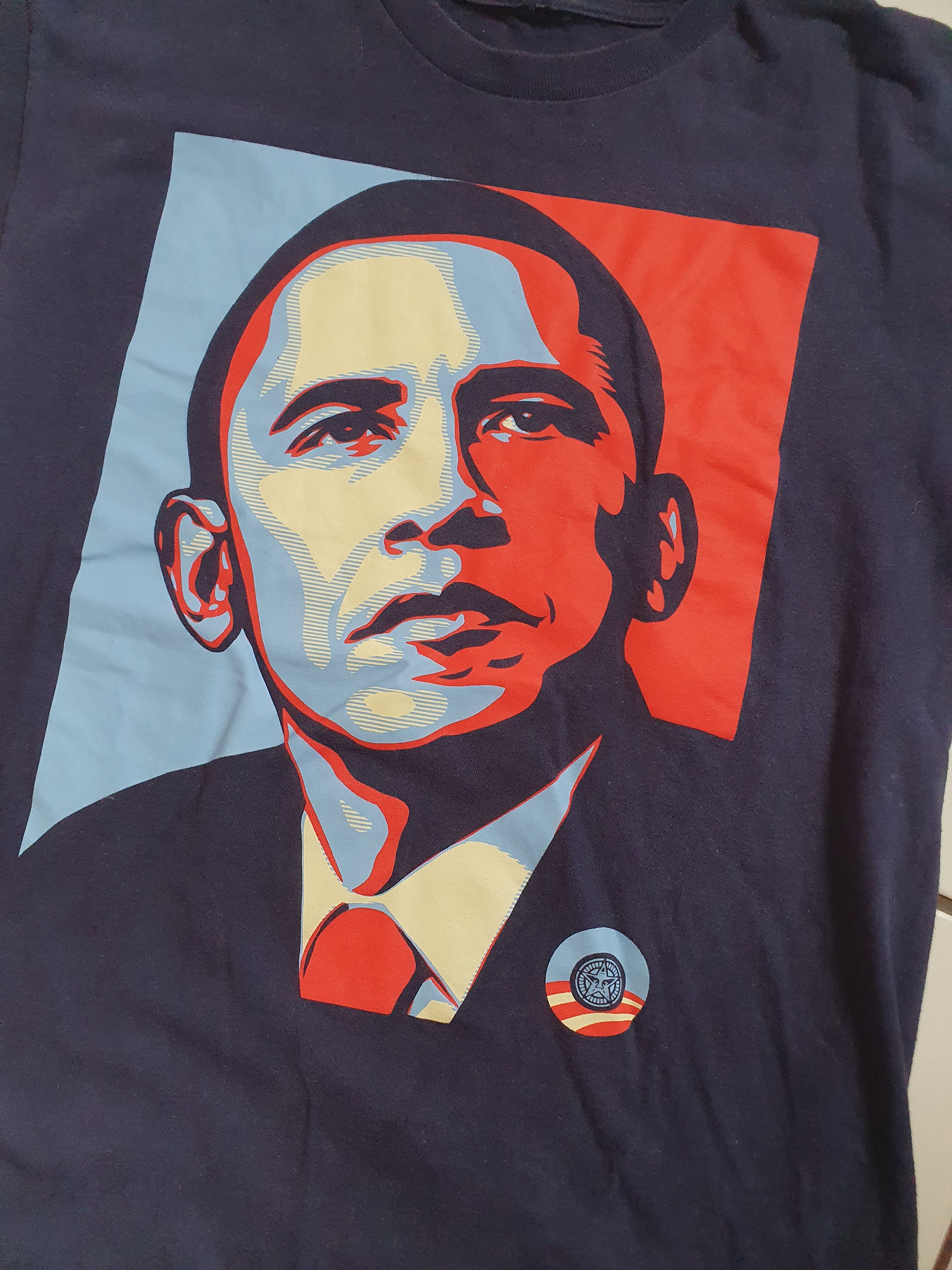 Obey Obey Propaganda Barack Obama 2008 tee,sz L Size US L / EU 52-54 / 3 - 5 Thumbnail