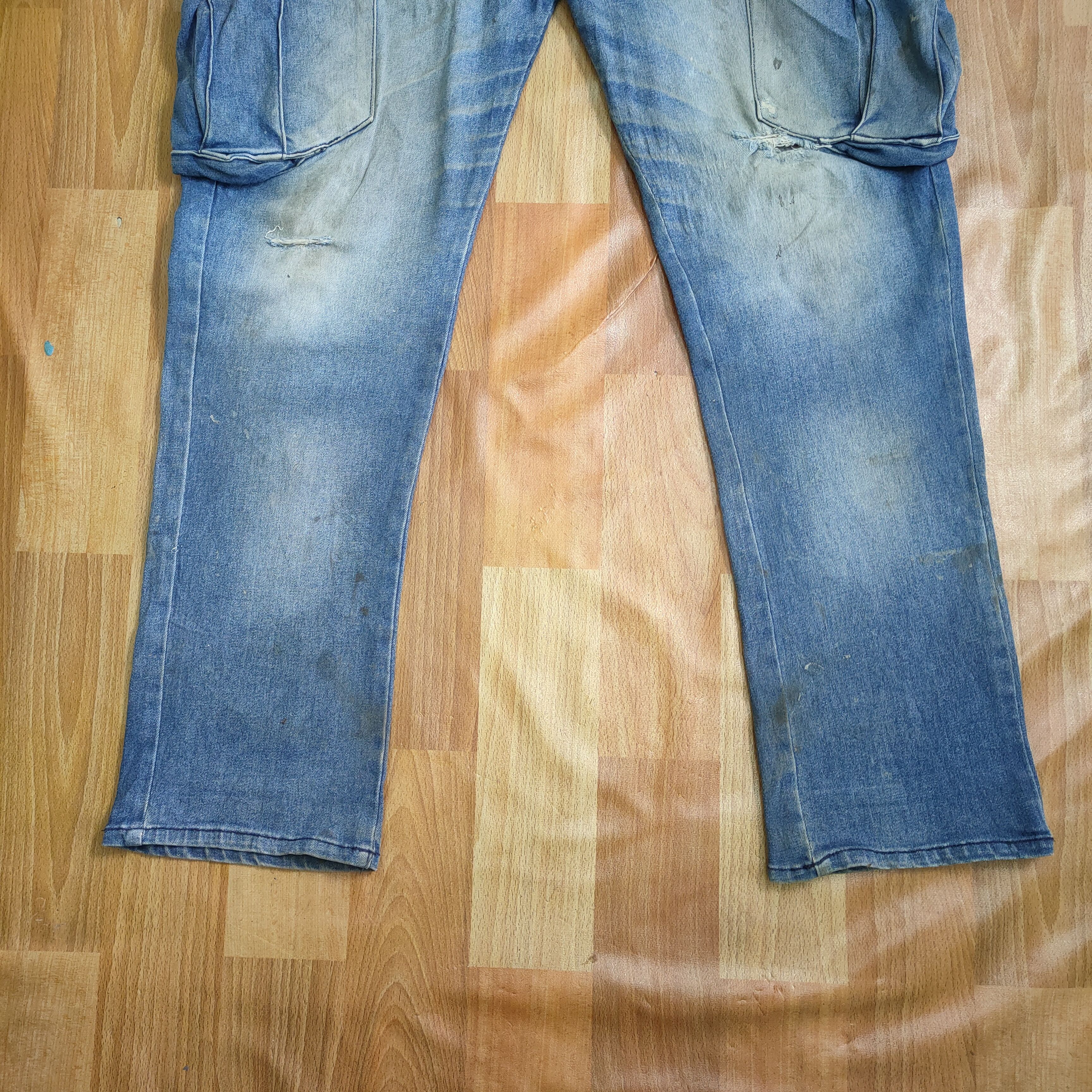 Japanese Brand × Vintage JAPANESE BRAND RUSTY DISTRESSED WORKWEAR CARGO PANTS Size US 34 / EU 50 - 3 Thumbnail