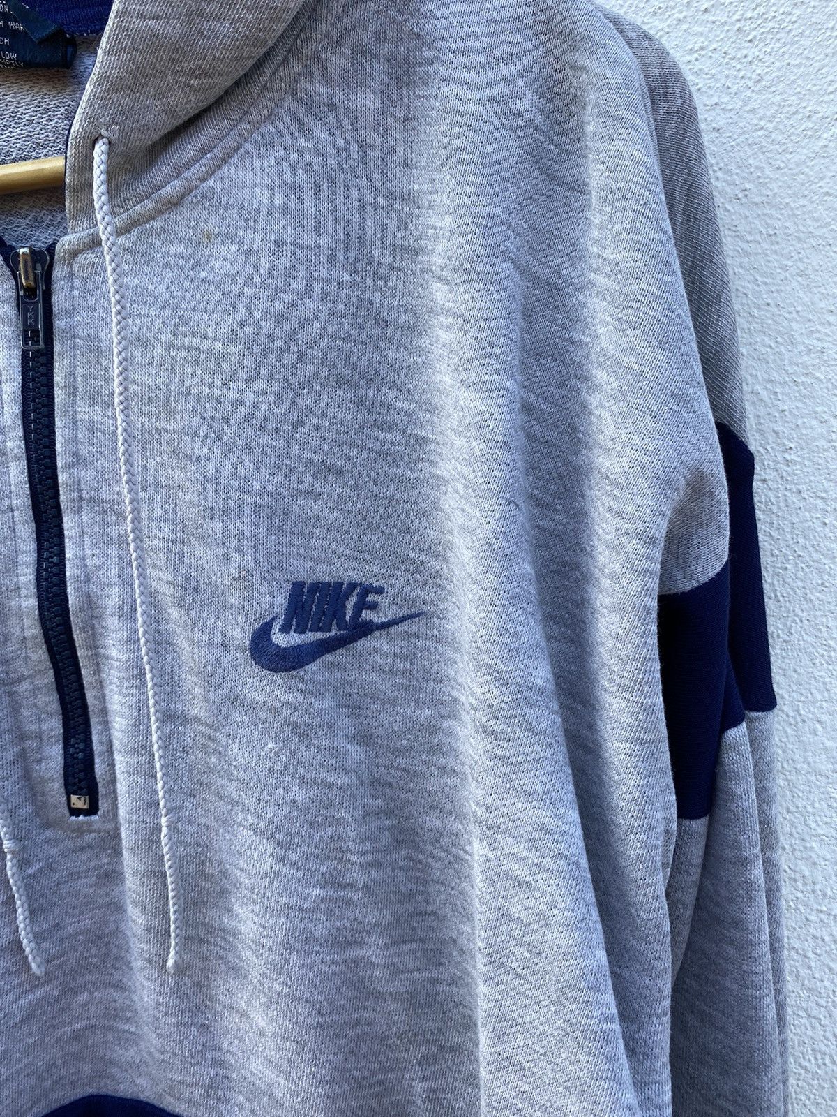 Nike × Vintage Vintage Nike swosh Blue Label hoodies Size US L / EU 52-54 / 3 - 10 Thumbnail