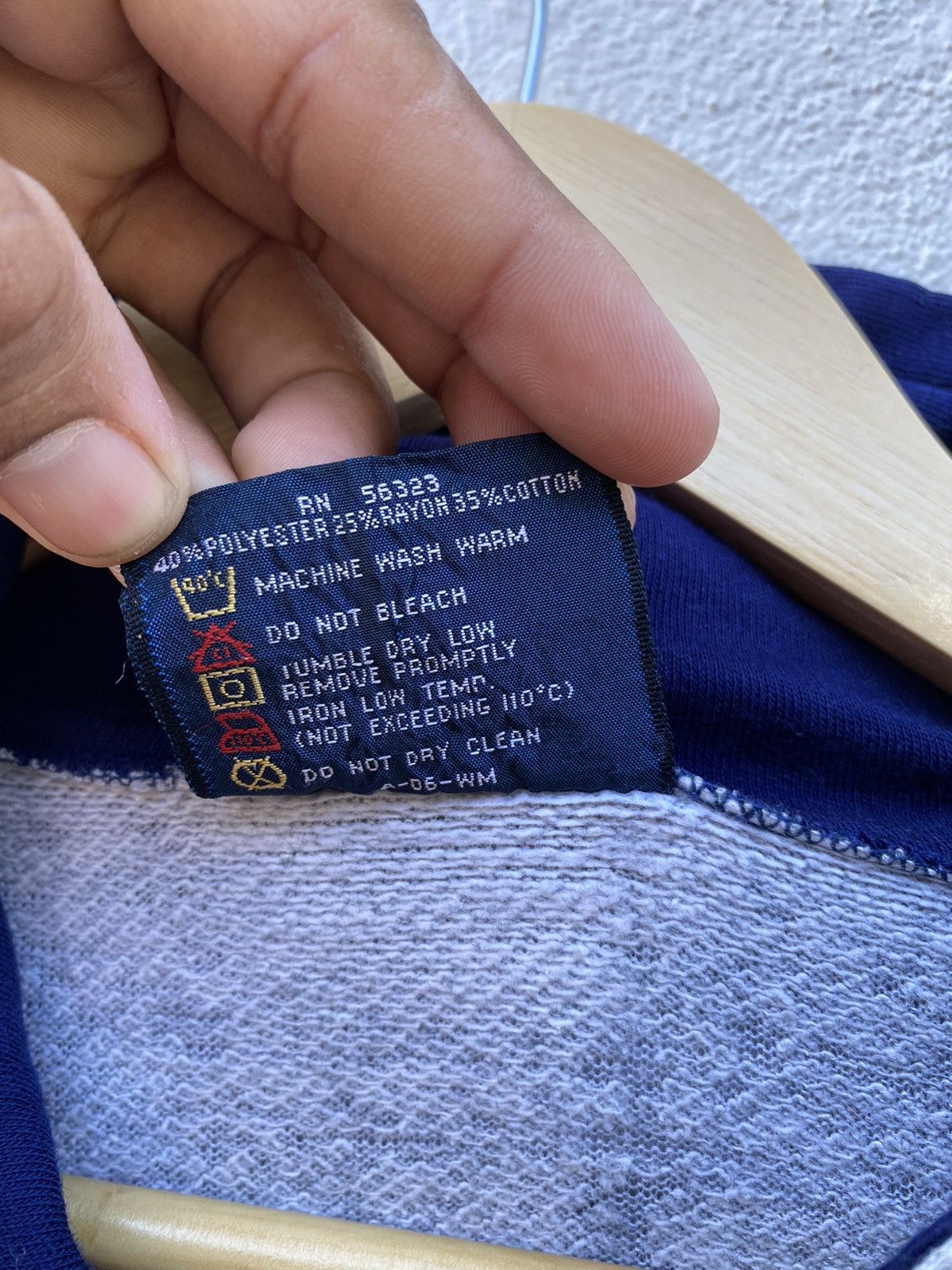 Nike × Vintage Vintage Nike swosh Blue Label hoodies Size US L / EU 52-54 / 3 - 8 Thumbnail
