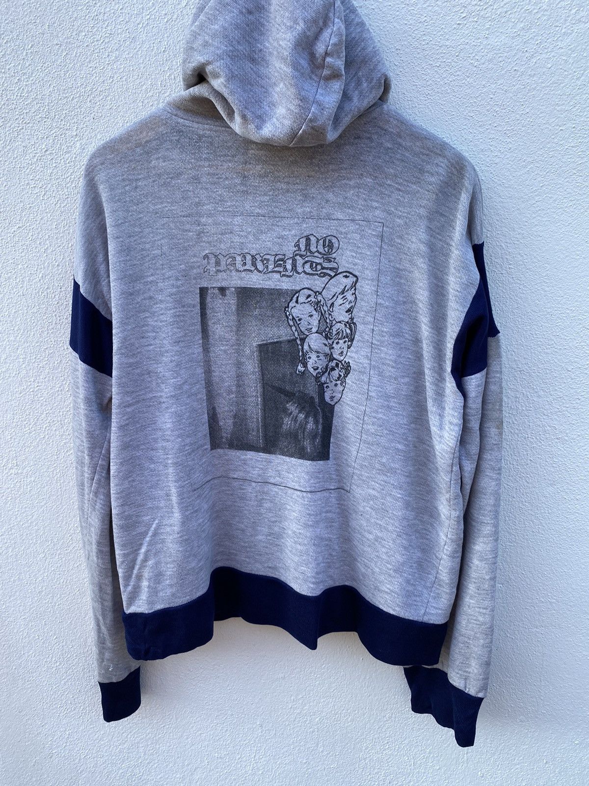 Nike × Vintage Vintage Nike swosh Blue Label hoodies Size US L / EU 52-54 / 3 - 4 Thumbnail