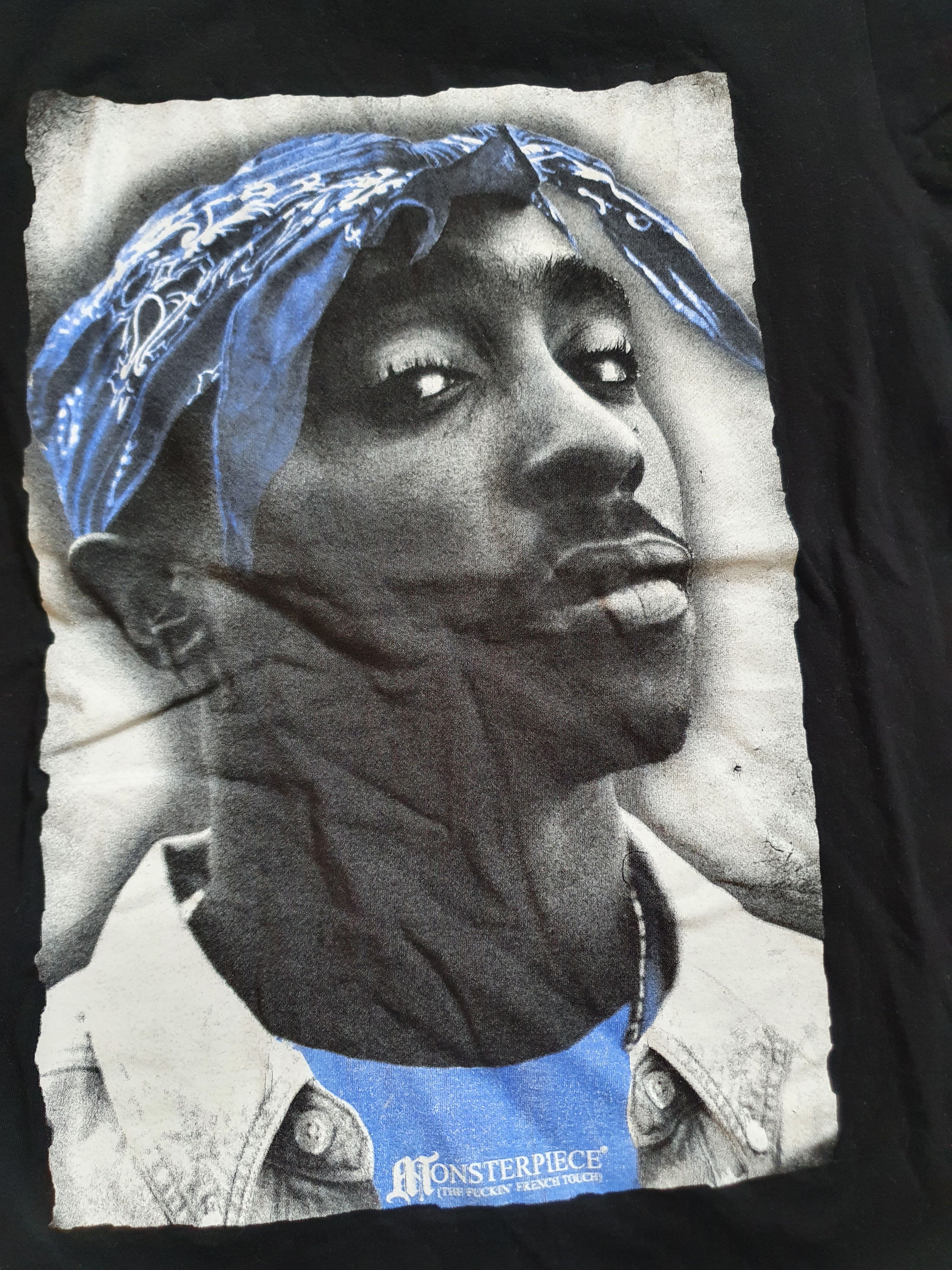 Rap Tees Monsterpiece (The Fuckin French Fouch) 2Pac Shakur tee,sz M Size US M / EU 48-50 / 2 - 5 Thumbnail