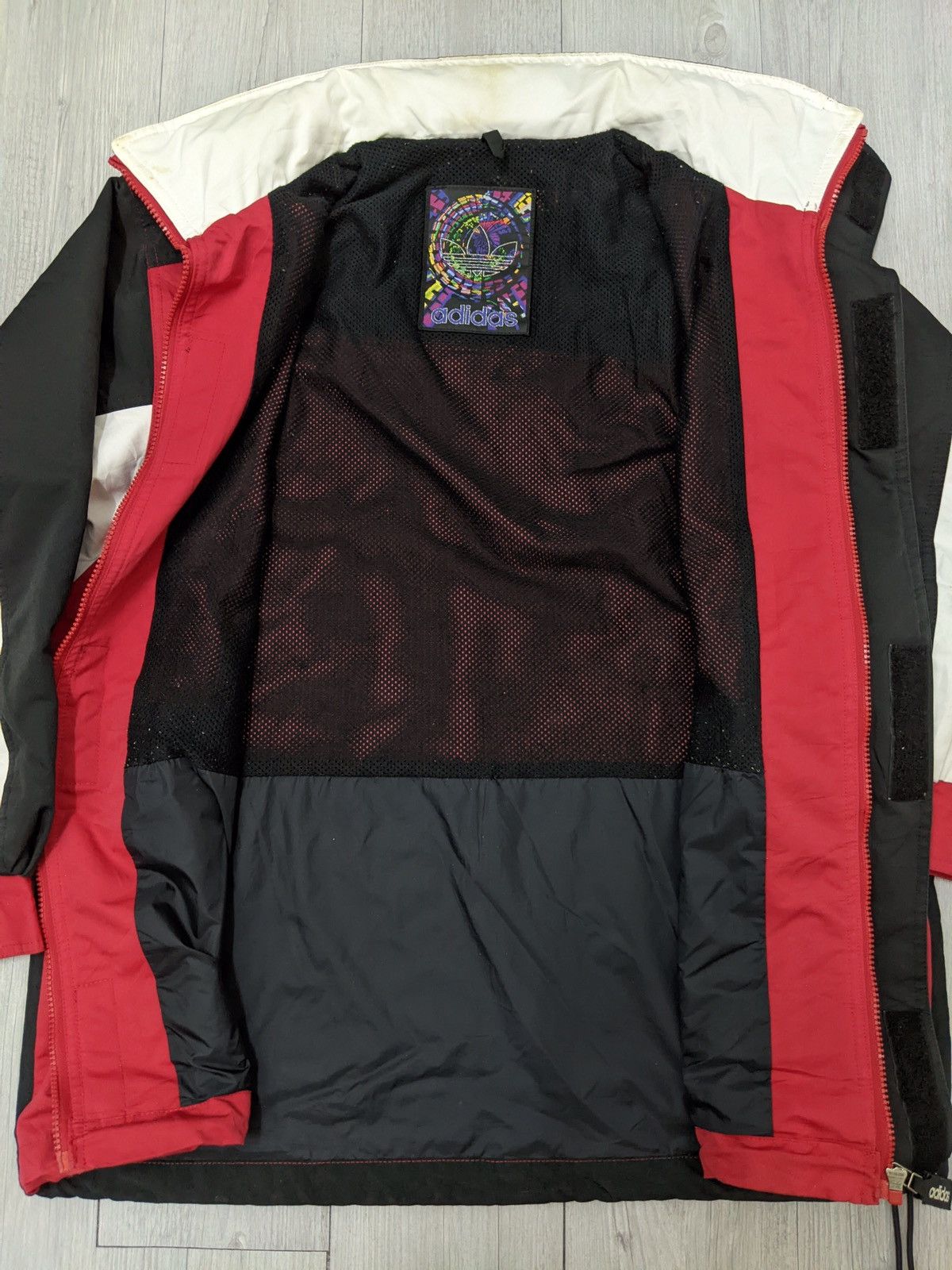 Adidas Vtg 90s Adidas Stripe Hooded Jacket Size US M / EU 48-50 / 2 - 5 Thumbnail