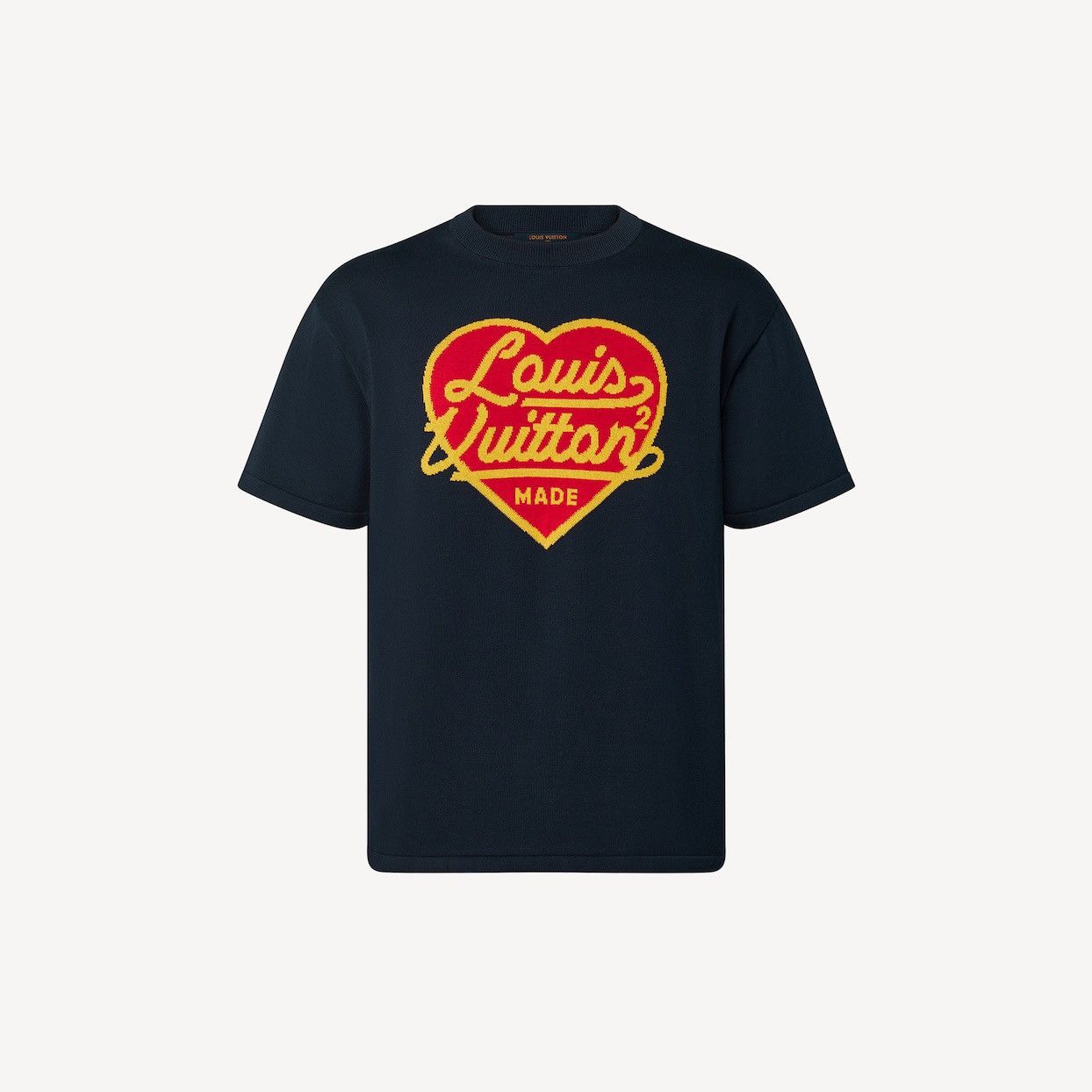 【NIGO☆カラフル刺繍がお洒落】Louis Vuitton★ニットTシャツ Louis Vuitton Louis Vuitton x Nigo Jacquard Knit T-Shirt