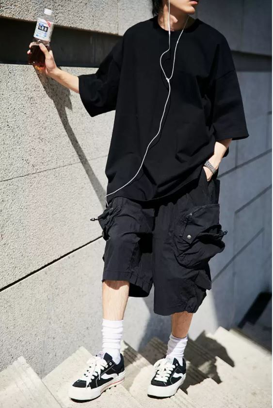 Japanese Brand Pofree 360g Double Yarn Oversized Black Tee Size US XL / EU 56 / 4 - 5 Thumbnail