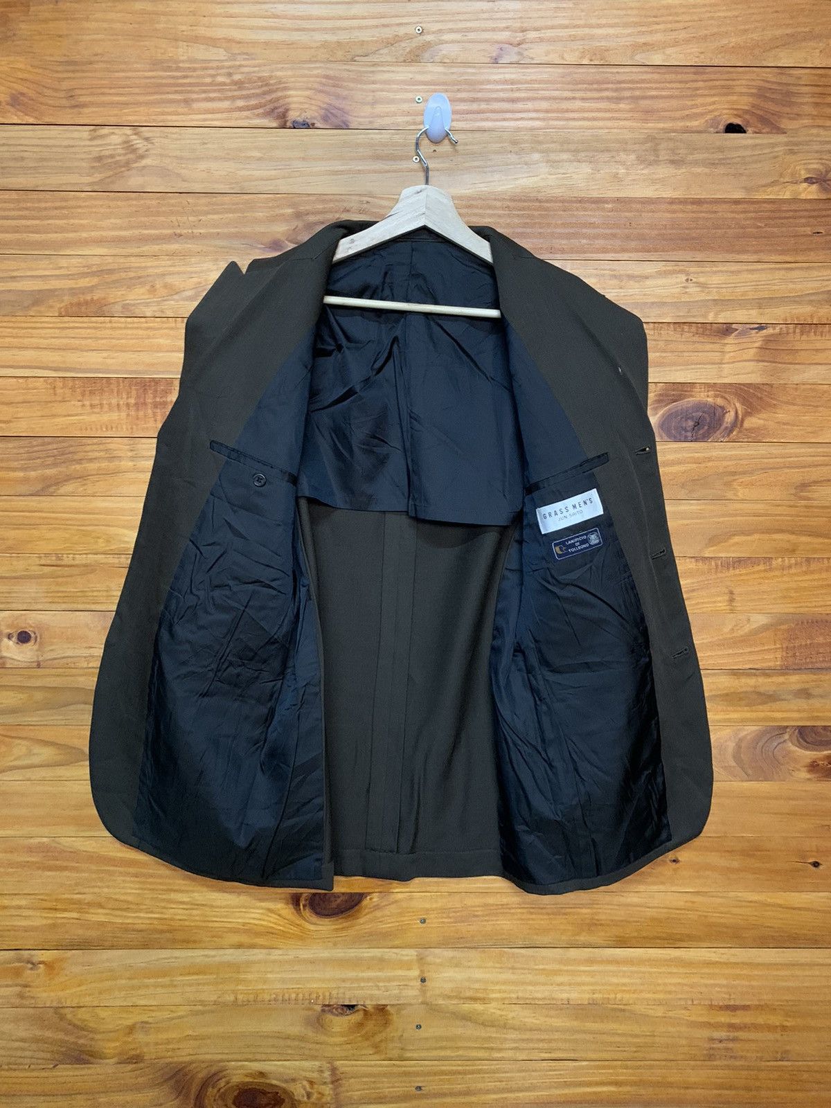 Japanese Brand × Vintage Vintage Grass Men Jun Saito x Lanificio Di Tollegno Coat Size US L / EU 52-54 / 3 - 8 Thumbnail