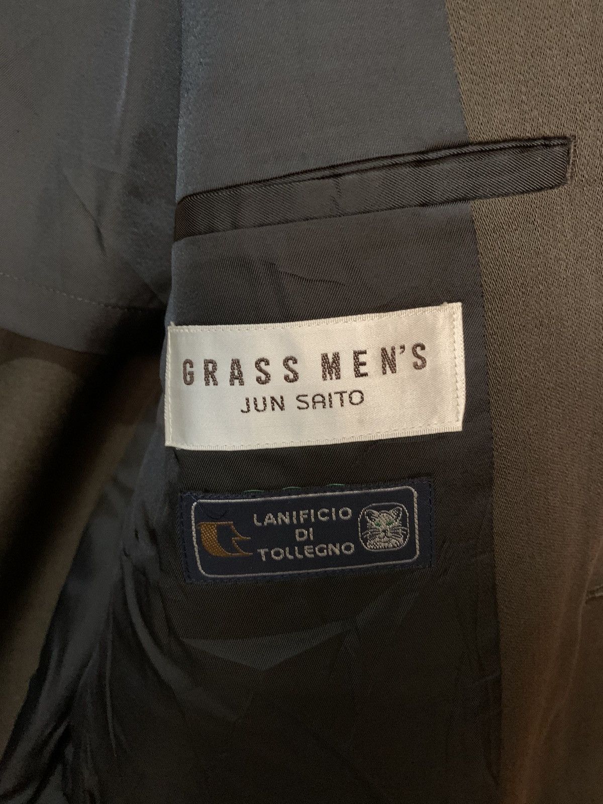 Japanese Brand × Vintage Vintage Grass Men Jun Saito x Lanificio Di Tollegno Coat Size US L / EU 52-54 / 3 - 7 Thumbnail